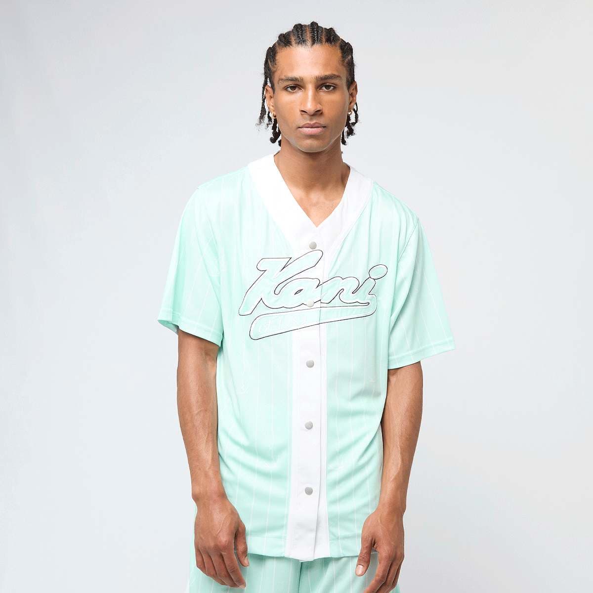 Varsity Logo Pinstripe Baseball Shirt