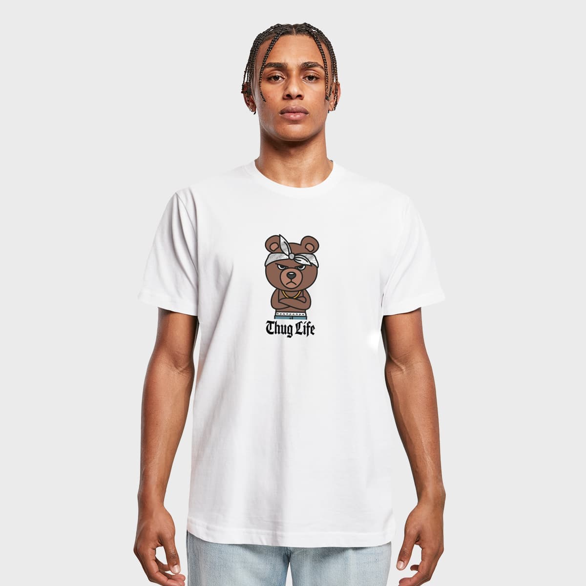 Bandana Bear Sketch Tee white