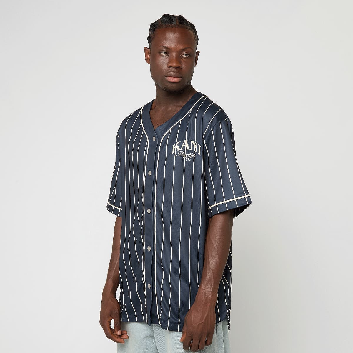 Kani Pinstripe Baseball Jersey