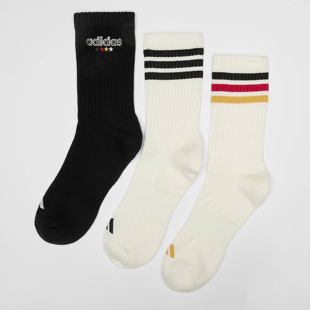 3 PACK - Germany World Cup 3-Stripes Cushioned Crew Socks
