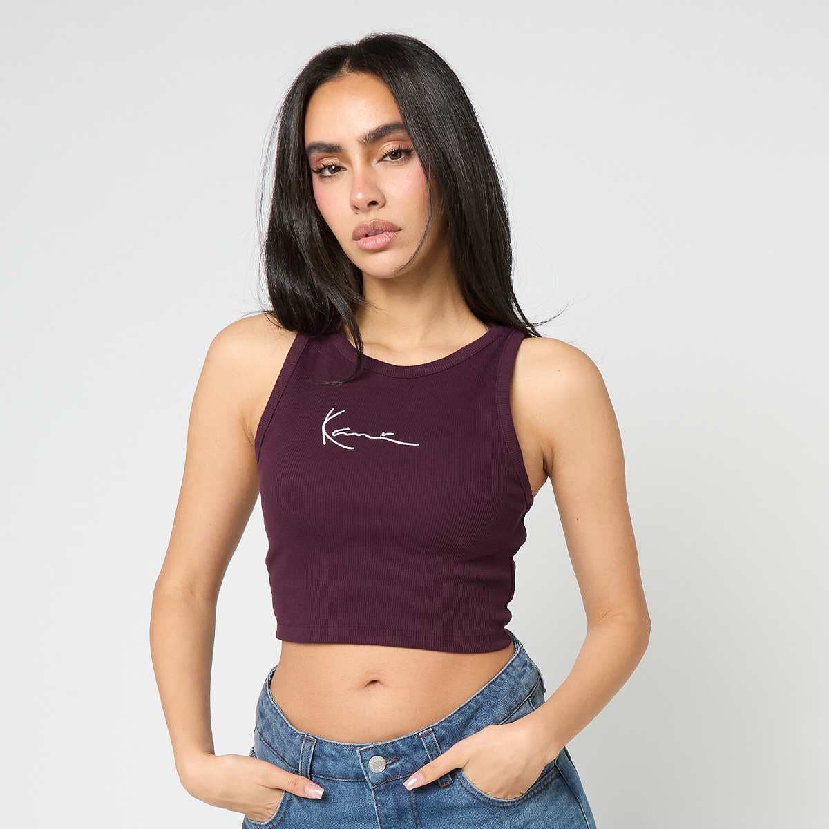 Small Signature Essential Racer Rib Top