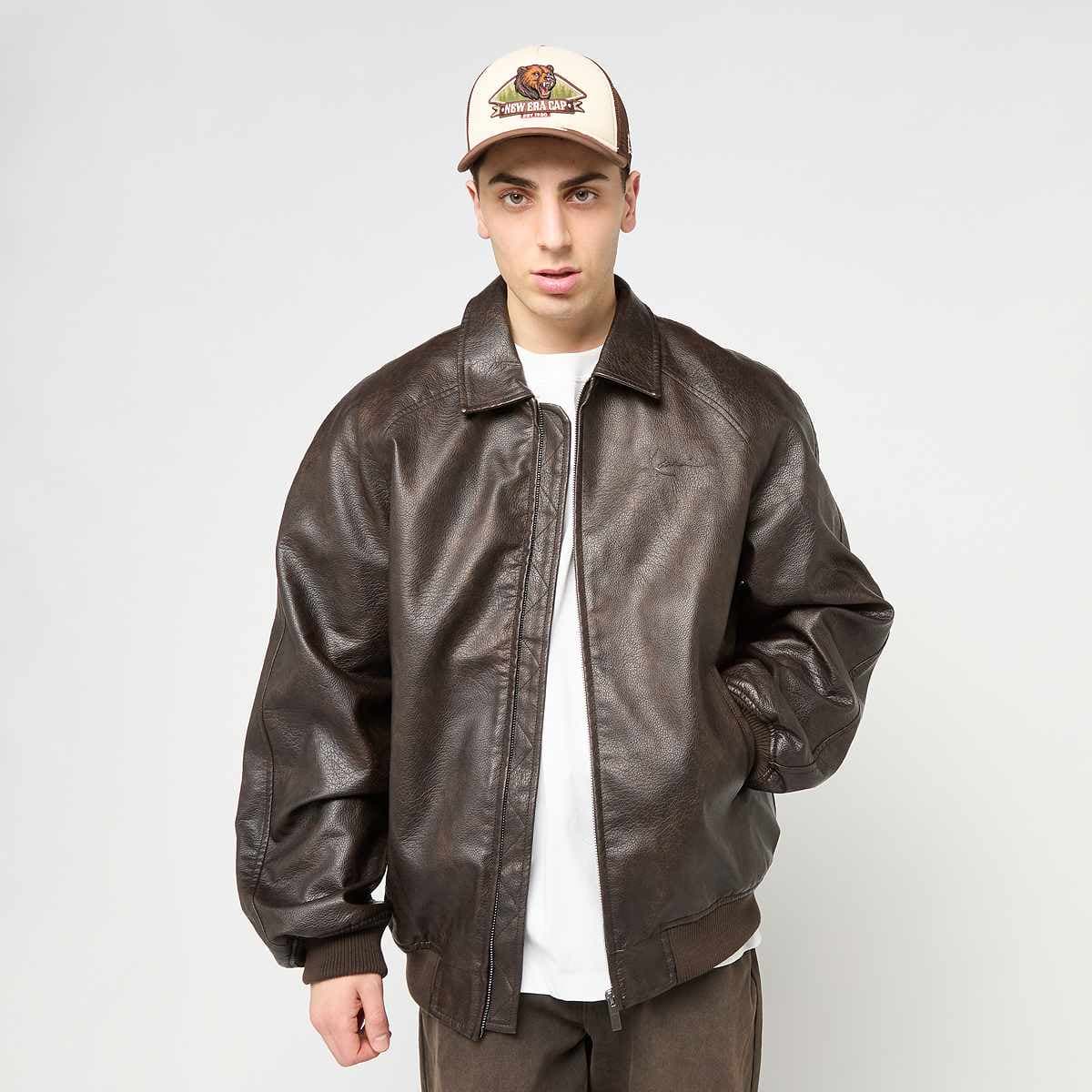 Signature Pu Leather Bomber Jacket