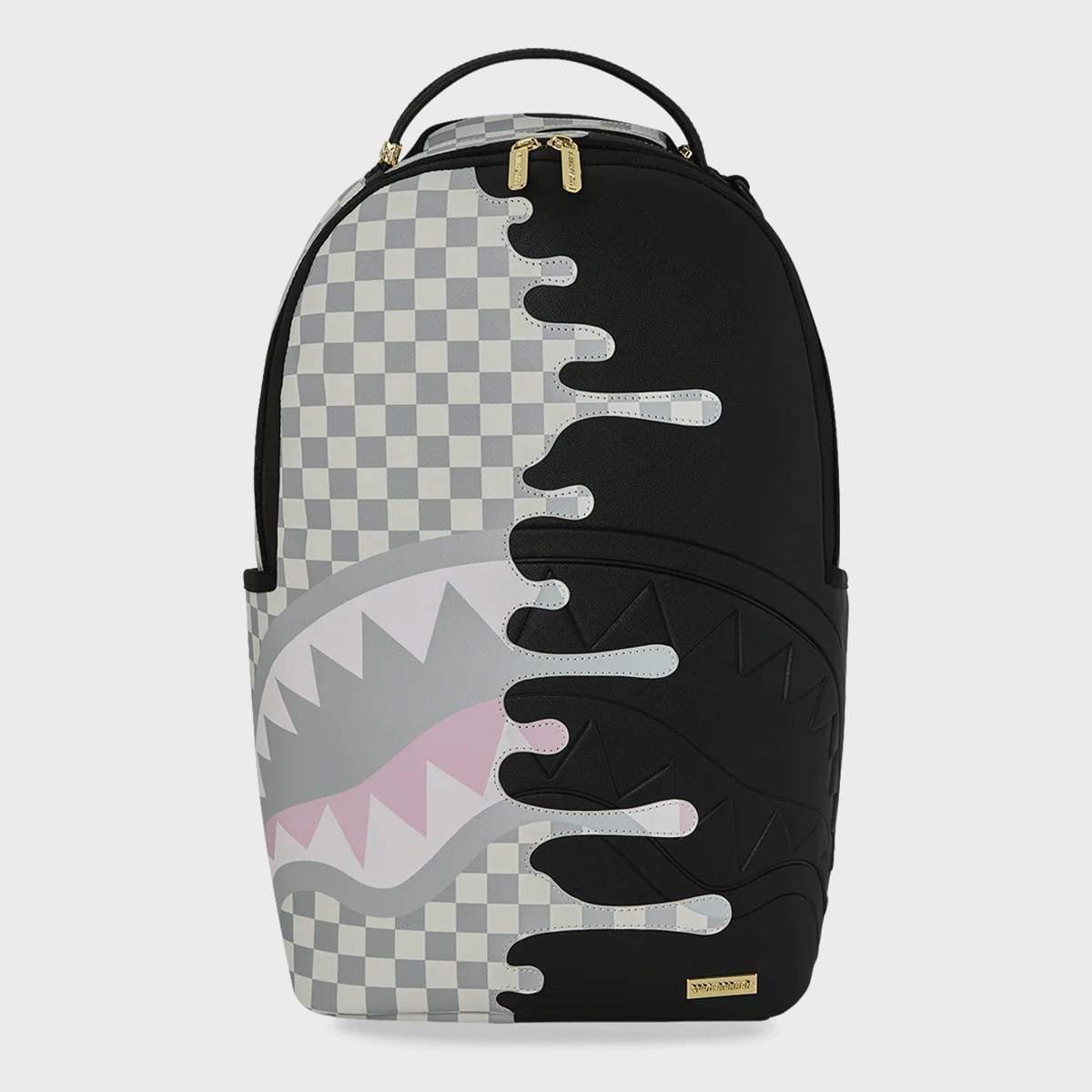 Cream Check Side Drip Backpack