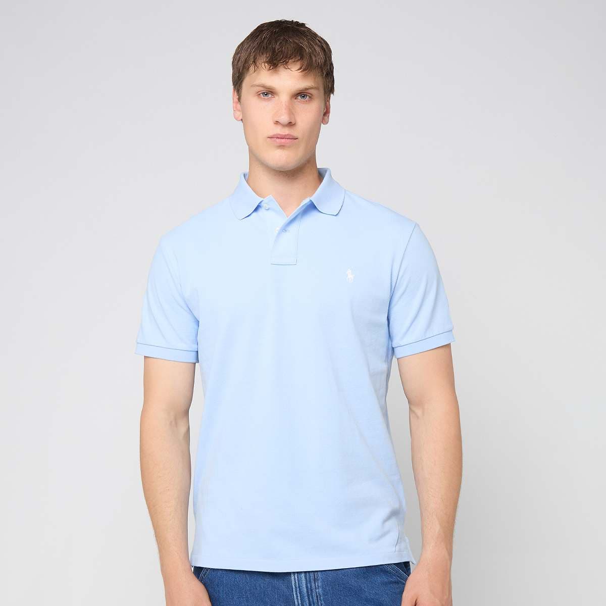 Custom Slim Fit Big Pony Mesh Polo Shirt