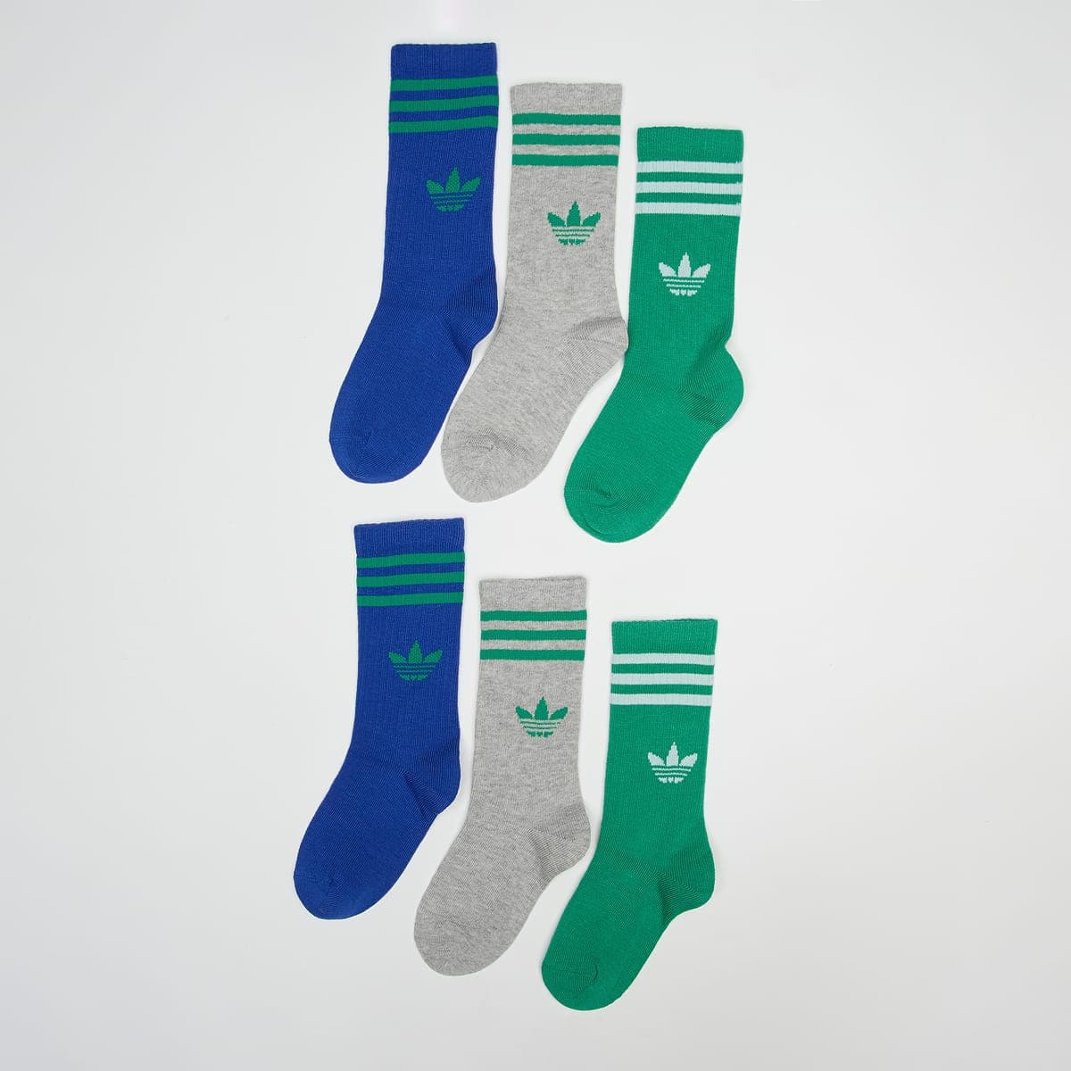 6 PACK - 3 Stripes Crew Sock