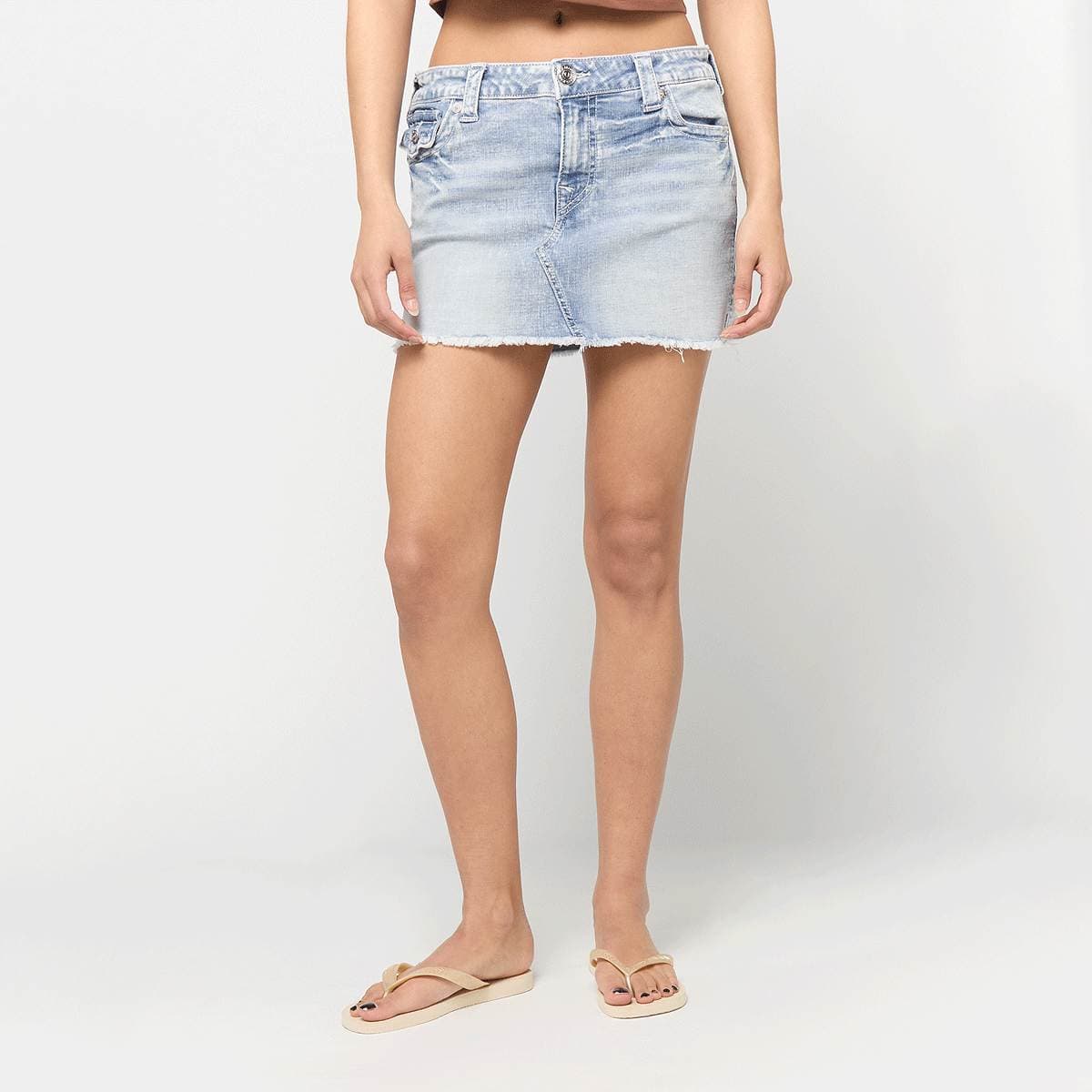 Sadie Mini Denim Skirt Flap