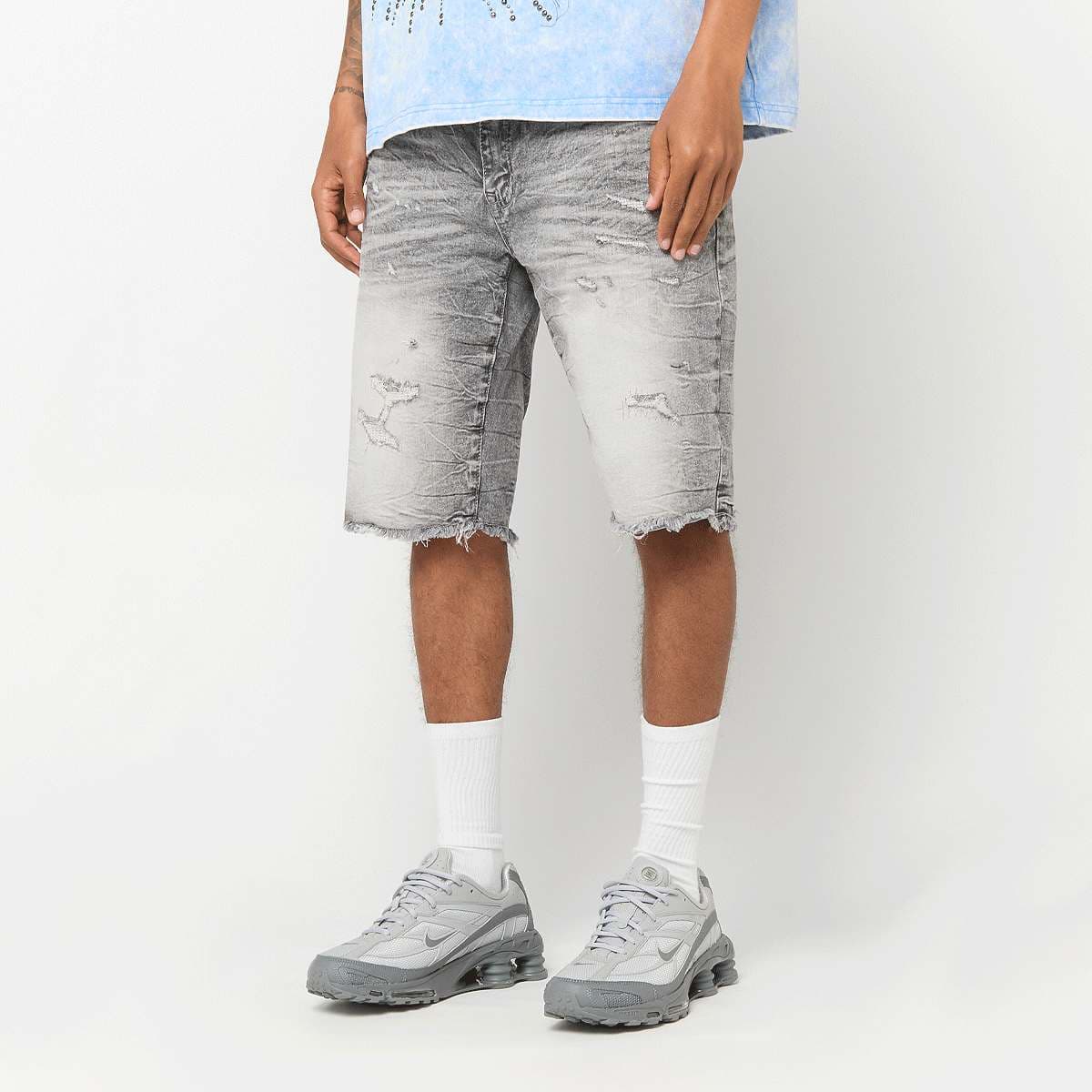 MEN'S DENIM SHORTS ZENIUM GREY