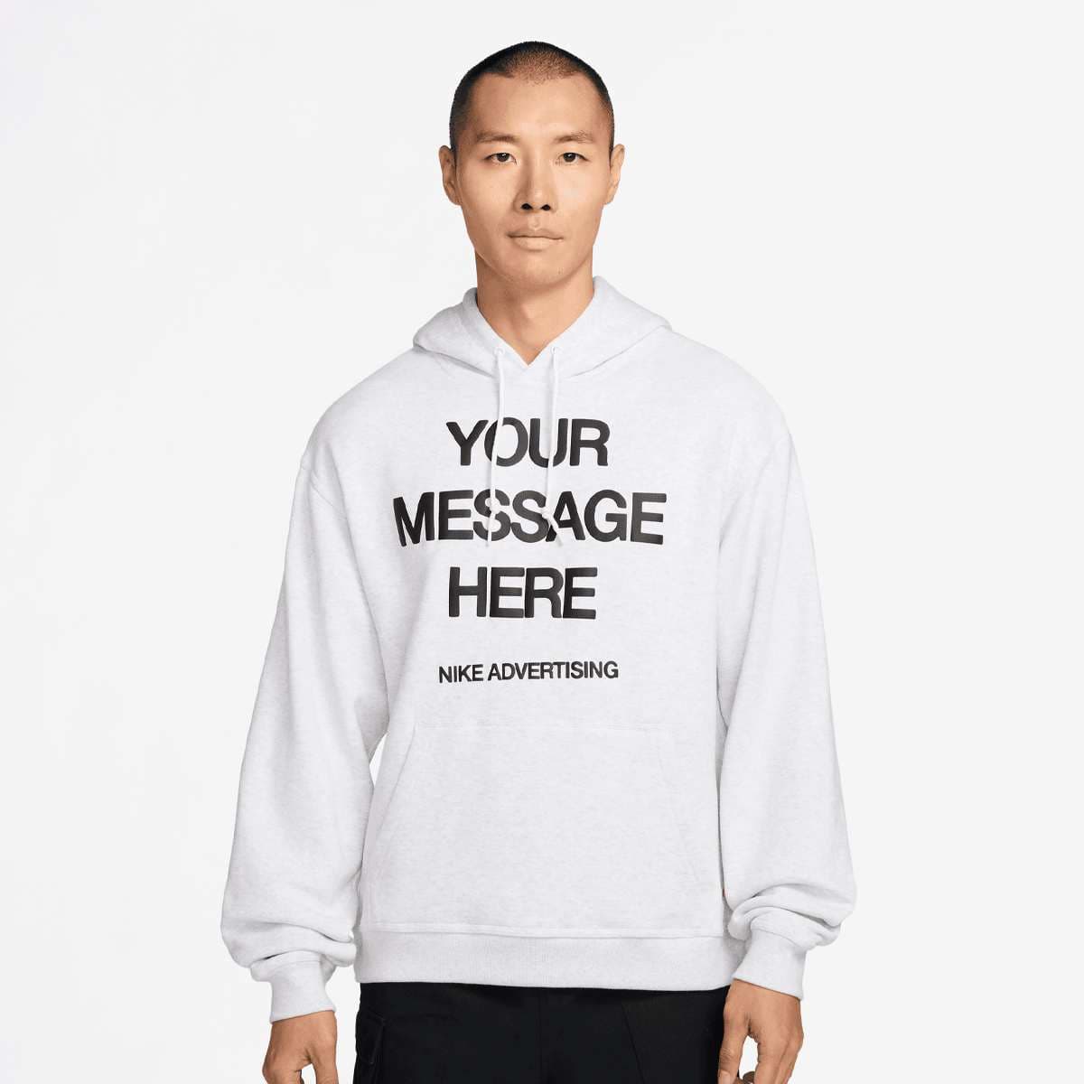 "Your Message Here" Graphic Fleece Hoodie