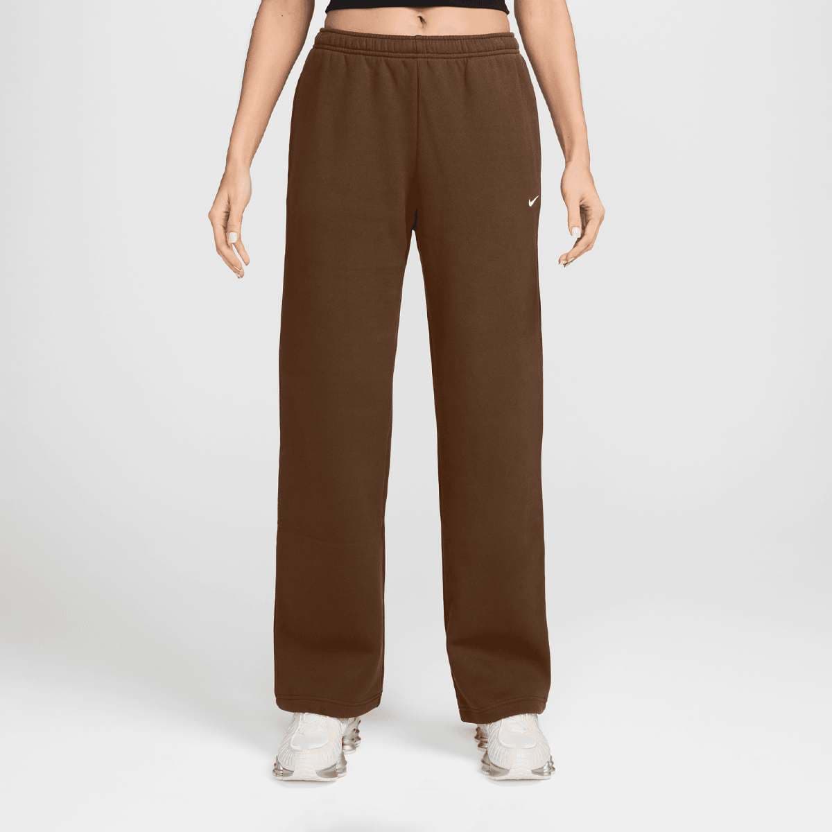 Studio Fleece Mid-Rise Open-Hem Pants