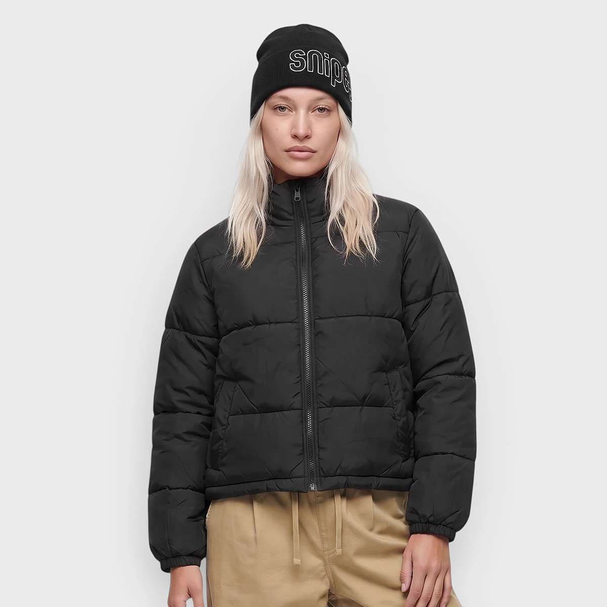 Ladies Short Puffer Jacket black