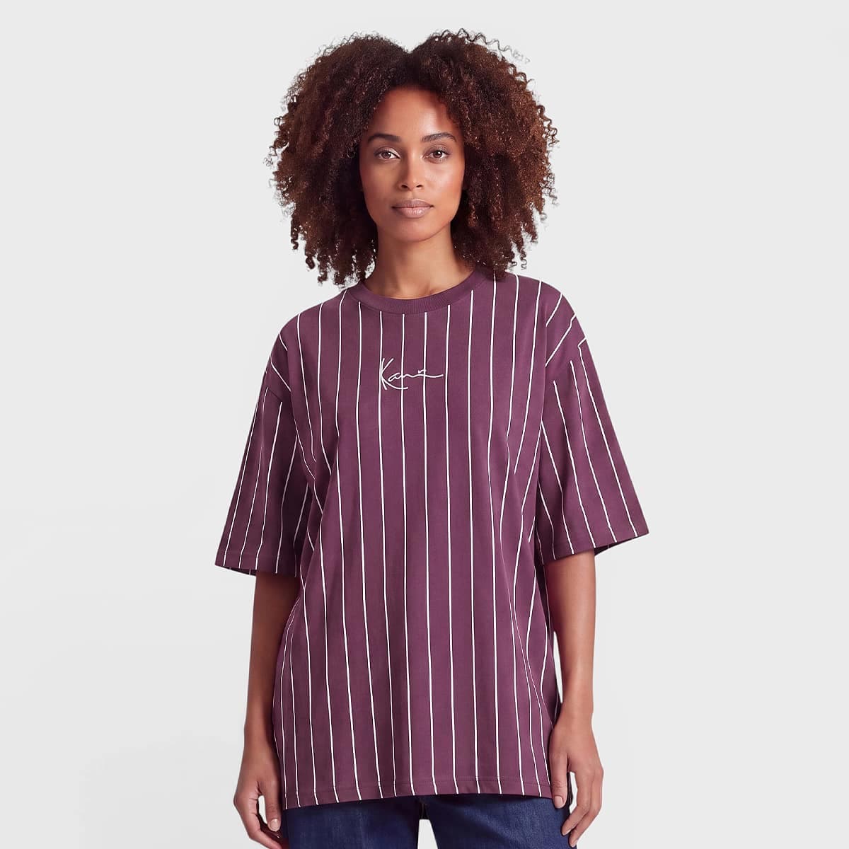 Small Signature Essential Pinstripe OS Tee