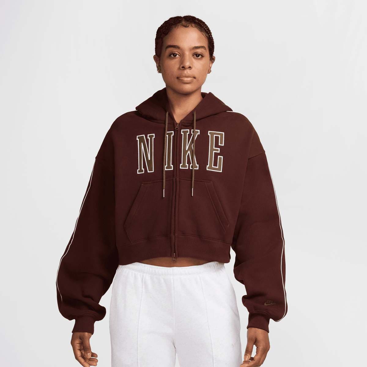 Studio Fleece Medium Weight Oversized Crop Full-Zip