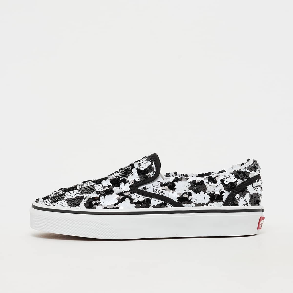 Classic Slip-On checkerboard sequins black/true white