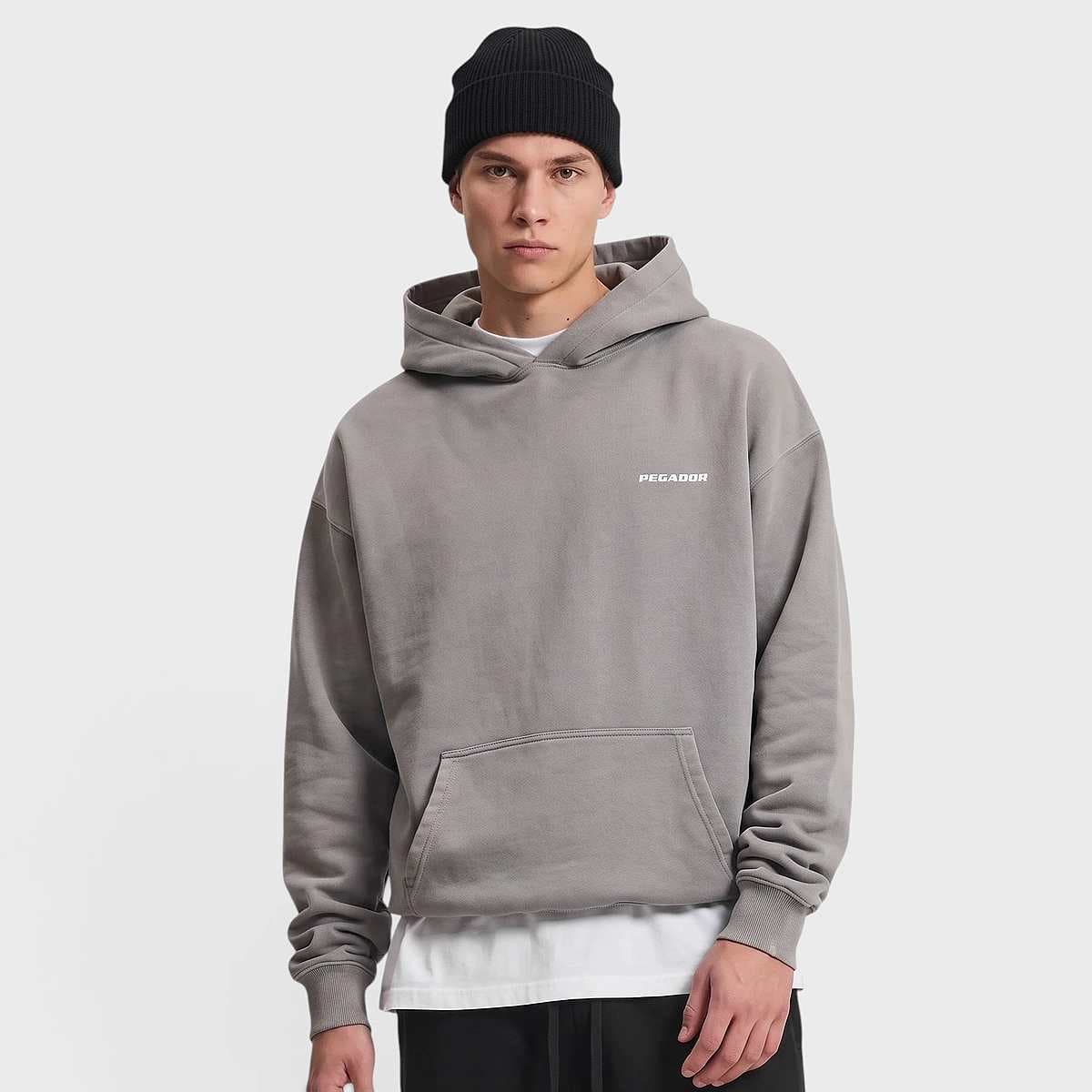 Logo Oversized Hoodie Washed Indigo Blue