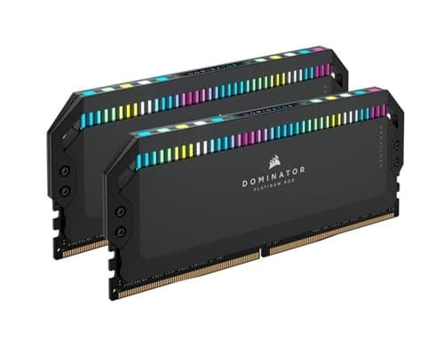 CORSAIR DOMINATOR PLATINUM RGB DDR5 RAM 64GB (2x32GB) 5200MHz CL40 Intel XMP Compatibile iCUE Memoria per Computer - Nero (CMT64GX5M2B5200C40)