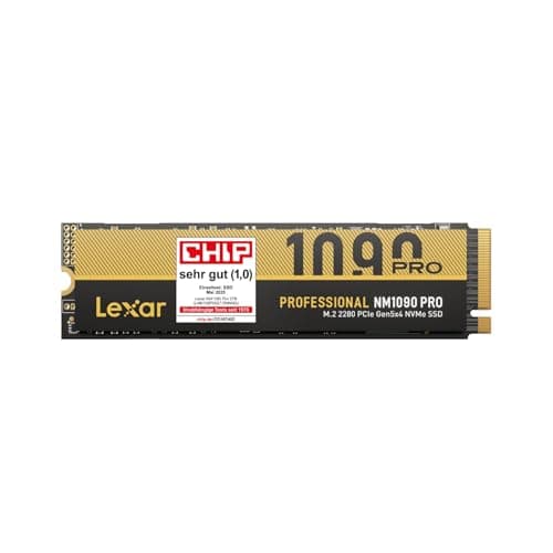 Lexar SSD 4TB PCIe 5.0 Gen5 NVMe SSD - Bis zu 14.000MB/s, Erweiterte Thermokontrolle, DirectStorage-SSD für AI-Lasten, Gaming &amp; Content-Erstellung Laptop/PC