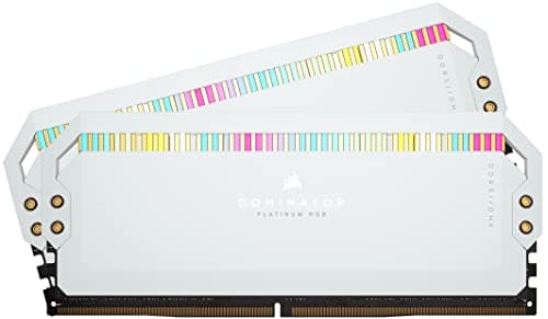 Corsair Dominator Platinum RGB DDR5 RAM 64GB (2x32GB) 5600MHz CL40 Intel XMP iCUE Kompatibel Computer Speicher - Weiß (CMT64GX5M2B5600C40W)