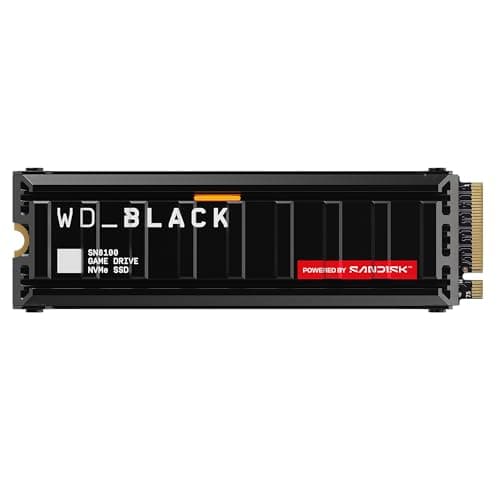 WD_Black SN8100 8 TB PCIe 5.0x4 NVMe M.2 SSD mit Kühlkörper, Lesegeschwindigkeiten von bis zu 14.900 MB/s, Schreibgeschwindigkeiten von bis zu 14.000 MB/s, TLC 3D CBA NAND