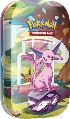 Pokémon TCG: Scarlet &amp; Violet —Prismatic Evolutions Mini Tin-Espeon Cartas, Multicolor (100-10051)