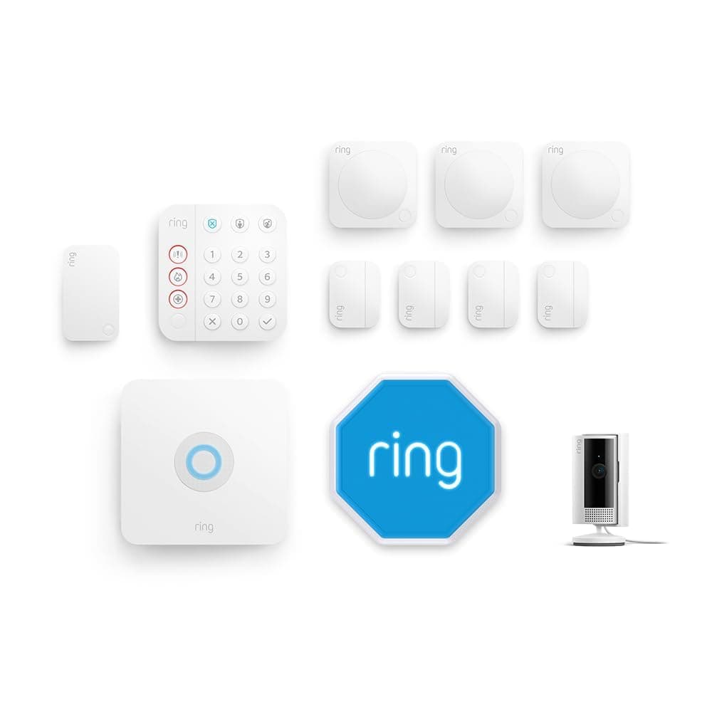 Kit de Ring Alarm L + Cámara interior (Indoor Camera 2.ª gen.) con sirena para exteriores con Suscripción a Ring Home (a la venta por separado)
