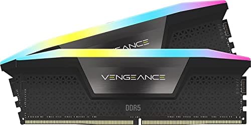 Corsair Vengeance RGB DDR5 RAM 48GB (2x24GB) 6000MHz CL36 Intel XMP iCUE Kompatibel Computer Speicher - Schwarz (CMH48GX5M2E6000C36)