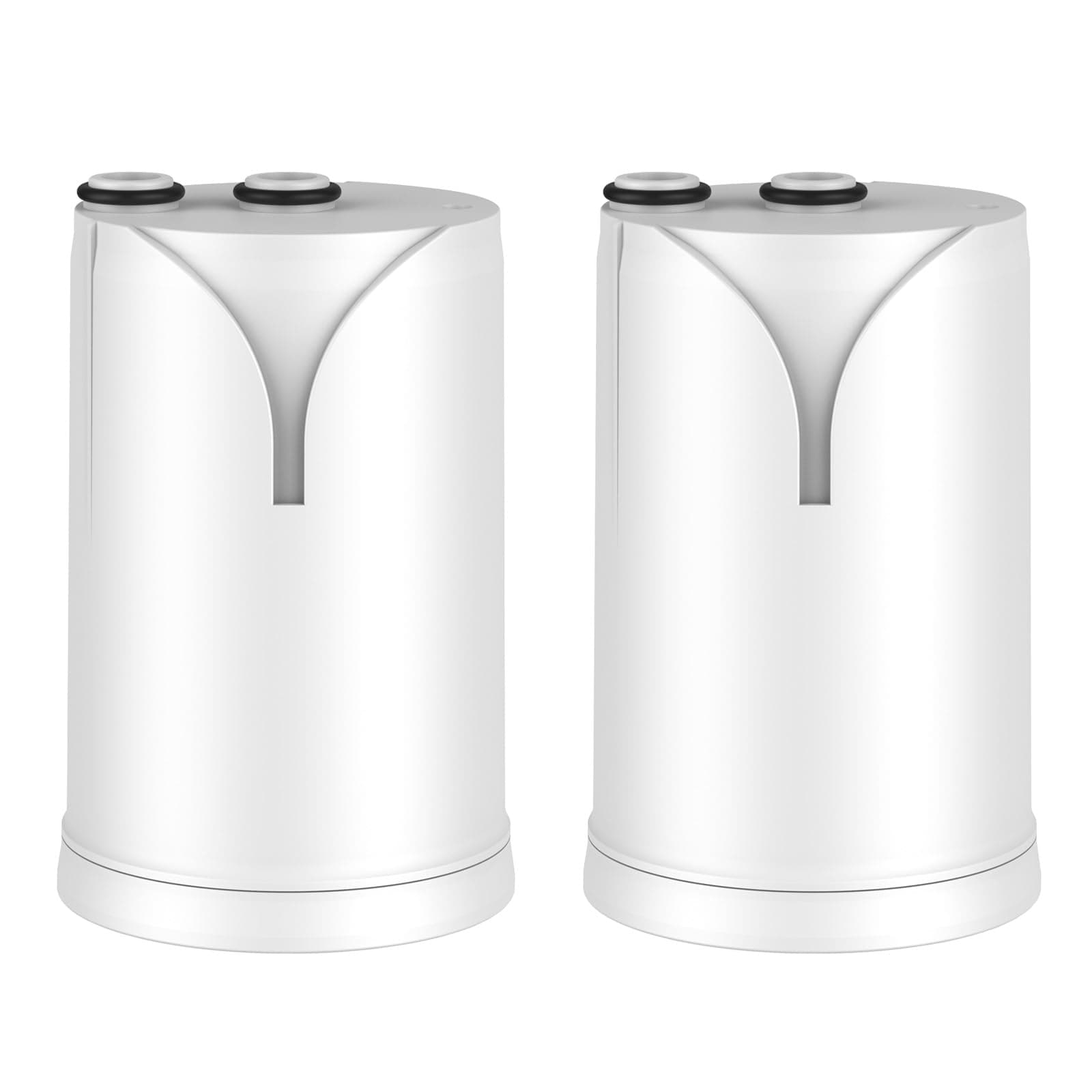 GLACIER FRESH Filtro acqua rubinetto ON TAP (600L), compatibile Brita® On Tap V/Pro V-MF/HF, Filtro a carbone riduce 99% cloro, PFAS, microplastiche, metalli e cattivi odori (2 pezzi)