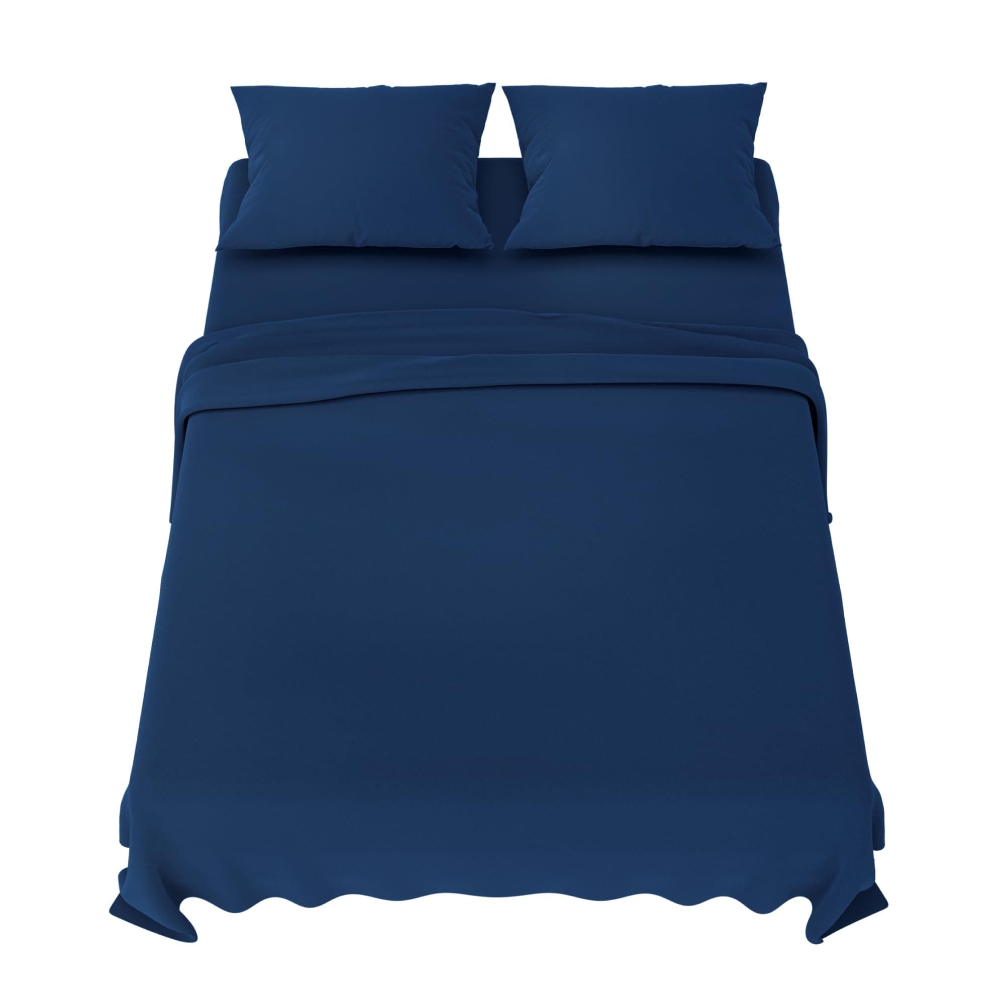 Dreamzie Parure de Lit 140x200 cm - 4 Pièces en Microfibre - Drap Housse 140x200 cm - Drap Plat 2 Personnes 220x270 cm - 2 Taie Oreiller 65x65 - Certifié Oeko Tex - Beige