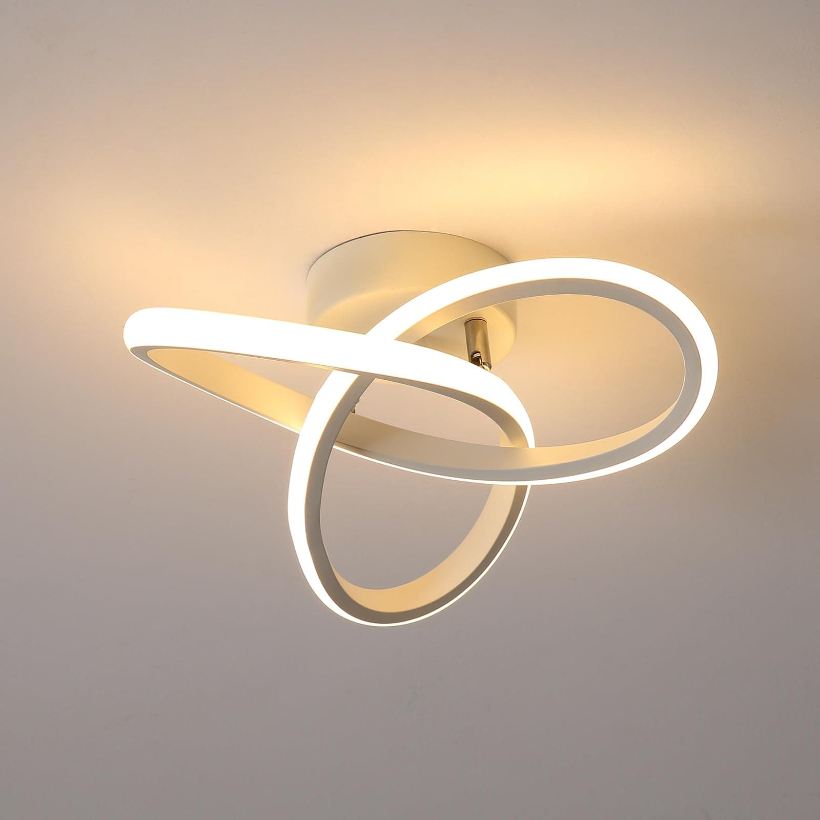 Comely Creativo Forma di Fiore Plafoniera LED Soffitto, 22W LED Lampada da Soffitto Moderna, Bianco Caldo 3000K Illuminazione a soffitto per Soggiorno Camera da letto Sala Cucina Corridoio