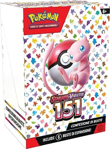 Paquete de Sobres de expansión Escarlata y Violeta - 151 del GCC Pokémon (Seis Sobres de expansión), edición en Italiano