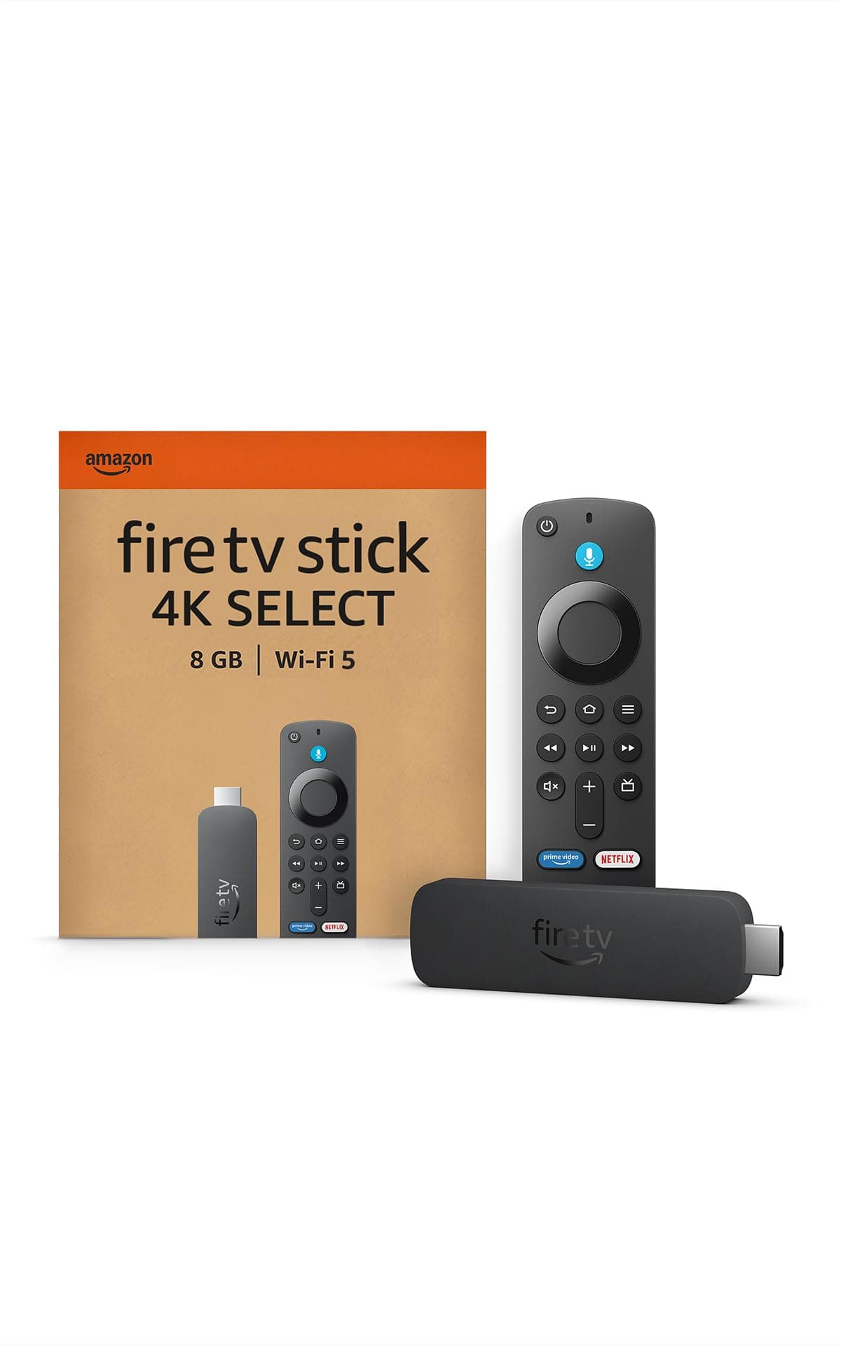Amazon Fire TV Stick 4K Select (neueste Generation), beginne mit dem Streamen in 4K, Hunderttausenden von Filmen und Serienfolgen sowie kostenlosem Live-TV