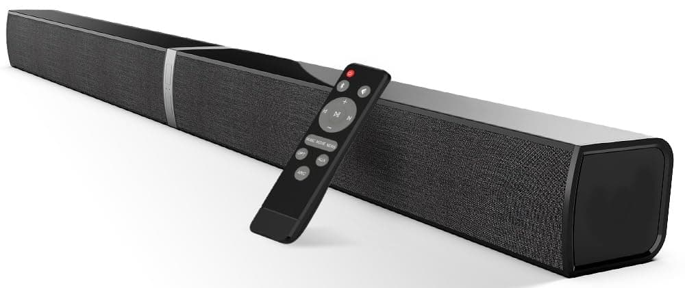 HoYLluDLL 2.0 Barra de Sonido para TV, Barra de Sonido Separable 2 en 1 de 32 Pulgadas para Dispositivos de TV con 3 Modos de ecualización y 3 Sonidos envolventes, ARC/Óptico/AUX, 1pcs