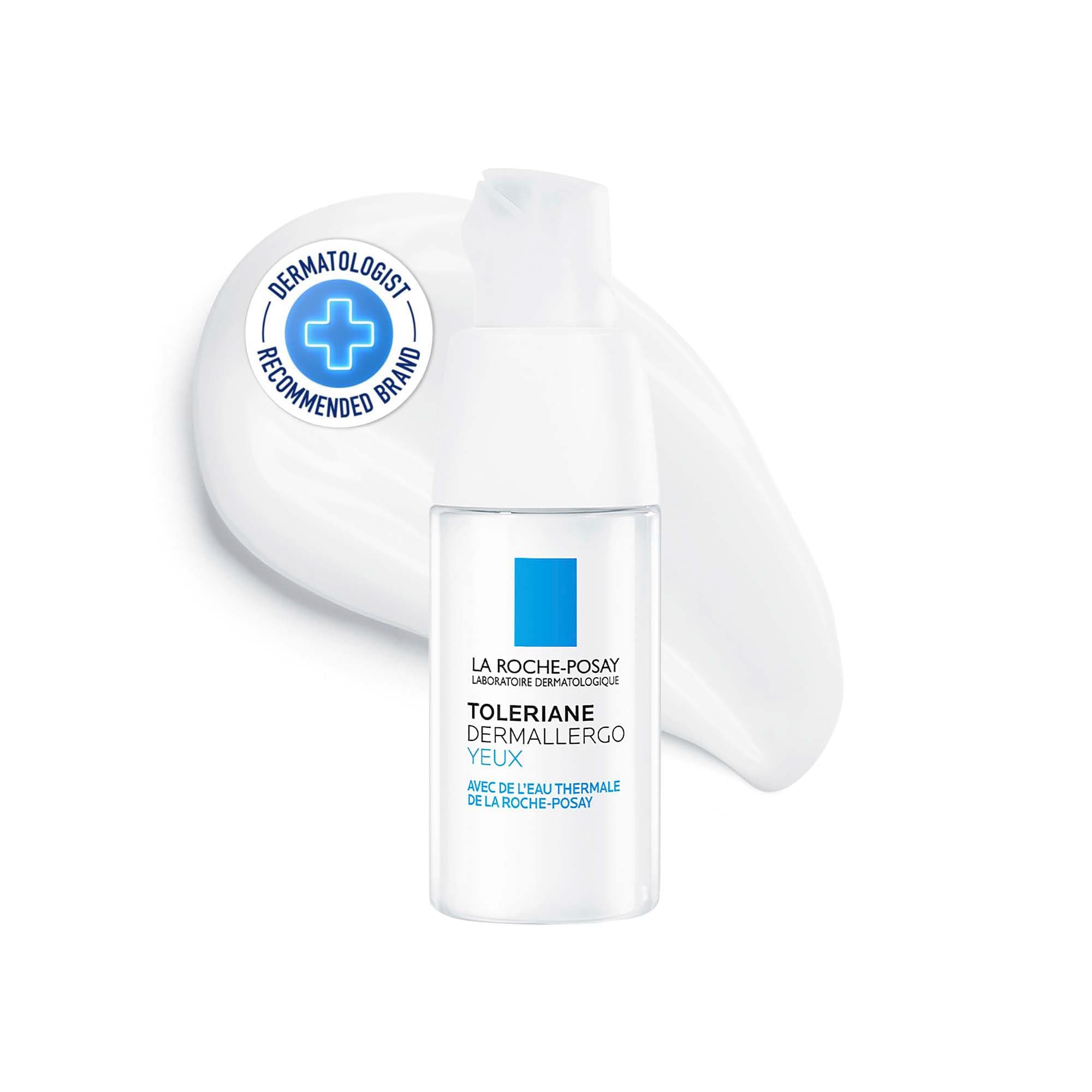 La Roche-Posay Toleriane Dermallergo, Trattamento Contorno Occhi Lenitivo, Per Pelle con Allergie, Idratante, Formula con Sphingobioma, Niacinamide, Neurosensine, Glicerina, Burro di Karité, 20ml