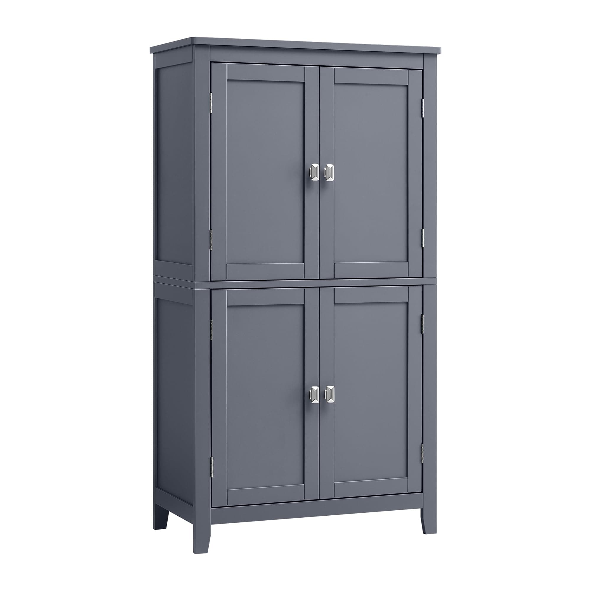 VASAGLE Mueble de Baño, Armario de Cocina y Almacenaje con 4 Puertas, Estantes Ajustables, 30 x 60 x 110 cm, Gris Pizarra BBC552G01