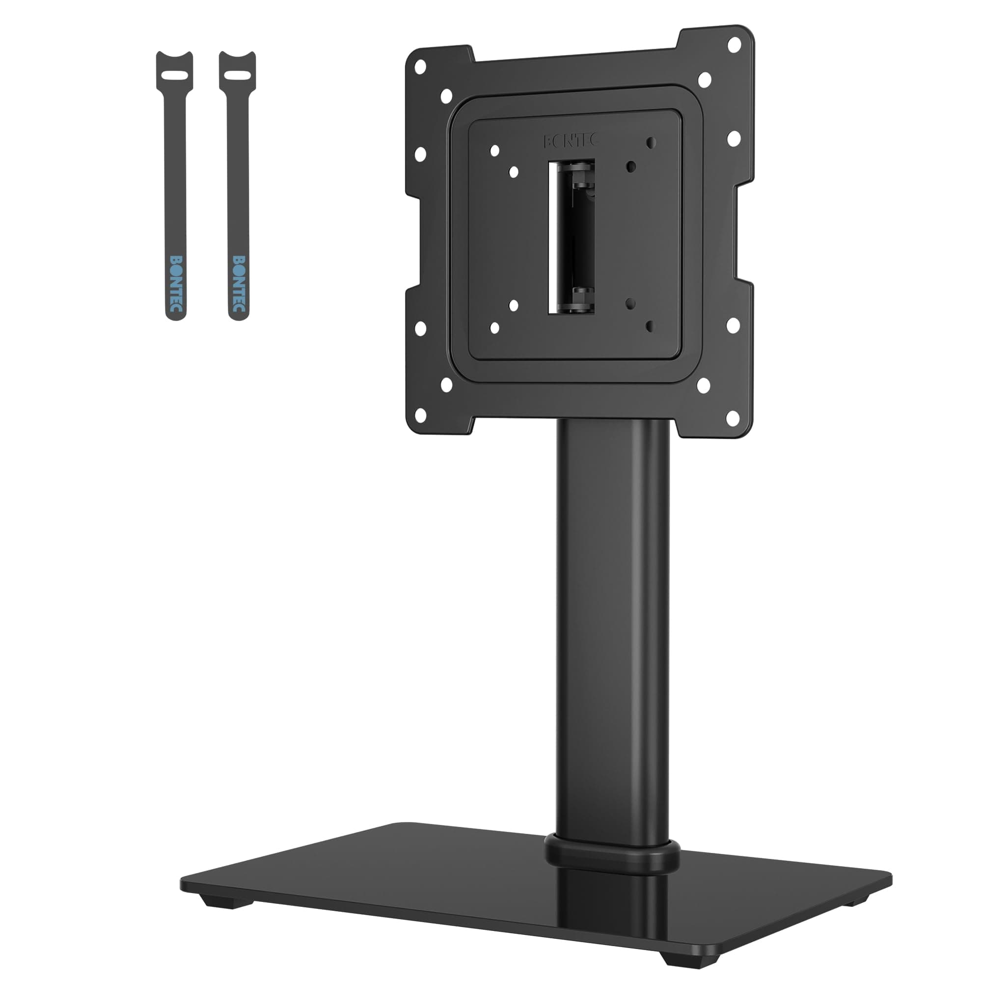 BONTEC Soporte TV Pie para Pantallas de 23-42 Pulgadas LCD/LED/OLED Plasma y Curva, Soporte Pie TV Mesa Universal con Rotación y Altura Ajustable, hasta 45kg, Máx. VESA 200x200mm