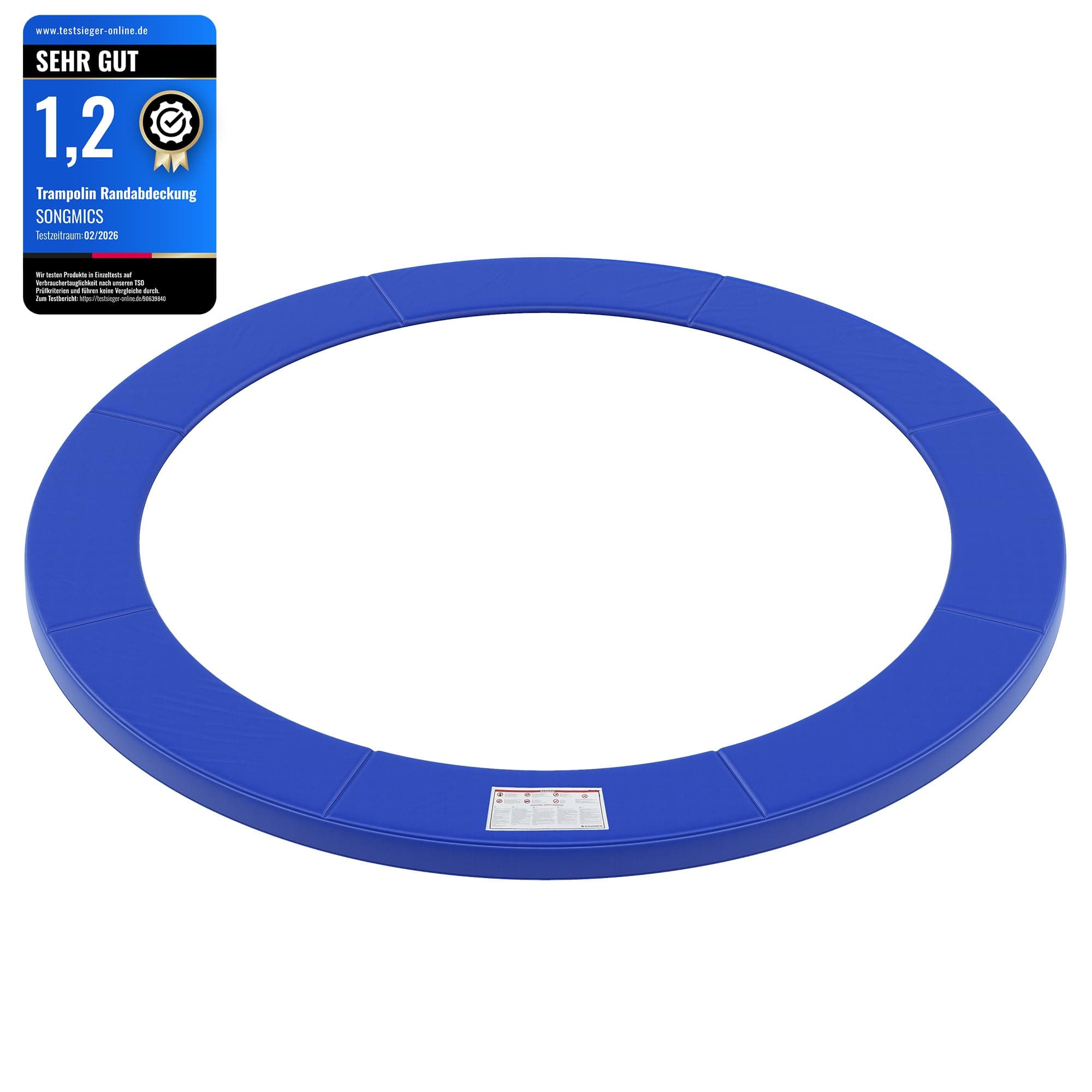 SONGMICS Trampolin Randabdeckung, Ø 183 244 305 366 427 cm, Federabdeckung, Randschutz, Sicherheitsmatte, UV-resistent, reißfestes Trampolinzubehör, Standardgröße