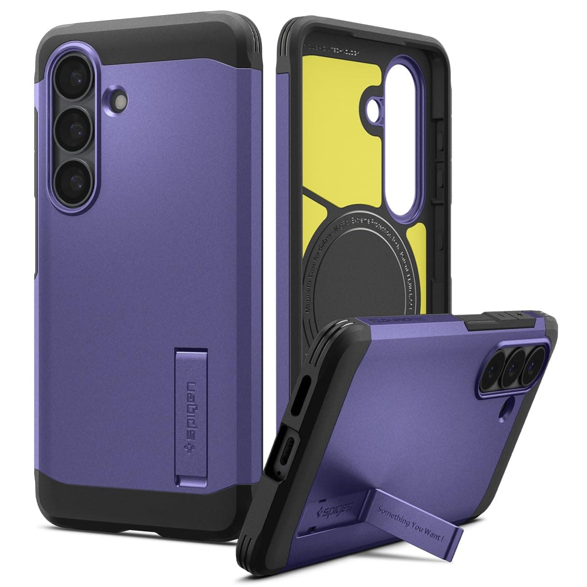 Spigen Tough Armor MagFit für Samsung Galaxy S26 Plus Hülle [XRD-Pad Stoßdämpfung] [Militärgeprüfter Schutz] Case Handyhülle, Kompatibel mit MagSafe –Ash Violet