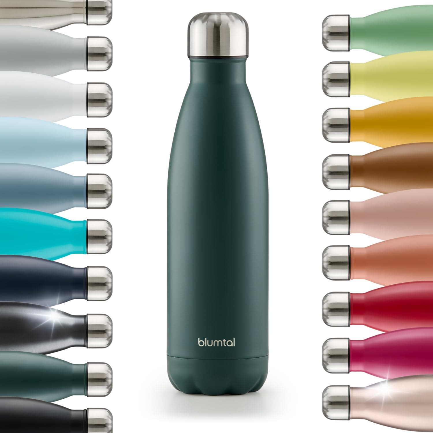 Blumtal Trinkflasche 750 ml Edelstahl - auslaufsichere Isolierflasche - BPA-freie Trinkflasche kalt & warm - doppelwandige Insulated Bottle - rostbeständige Isolierflasche Dunkelgrün