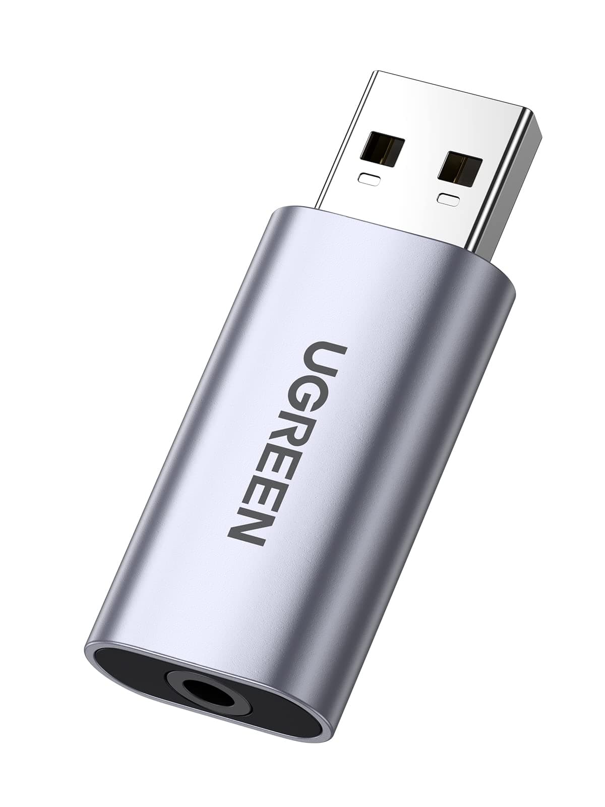 UGREEN USB Externe Soundkarte 2 in 1 auf 3,5 mm Buchse Klinken Audio Adapter USB zu Klinke, für Windows, Mac, Linux, kompatibel mit Headset Laptop PS4 Raspberry Pi usw.