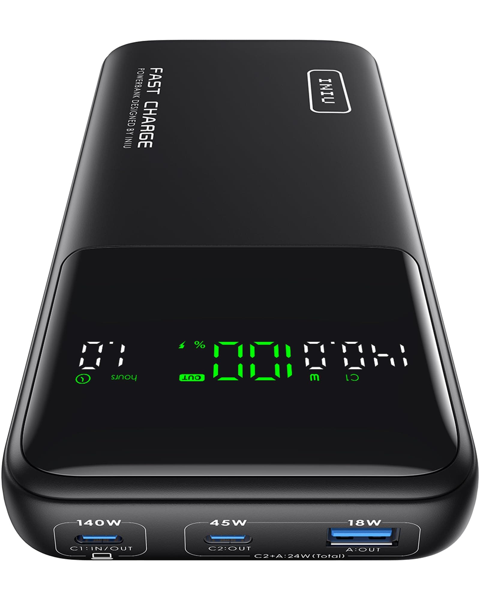 INIU Laptop Power Bank, 140W PD3.0 27000mAh Hochkapazität Powerbank, Kompakt USB-C EIN & Ausgang Externer Akku Kompatibel mit MacBook Pro, Steam Deck, iPhone 17 16 15 Pro, Samsung S22, iPad Pro usw.