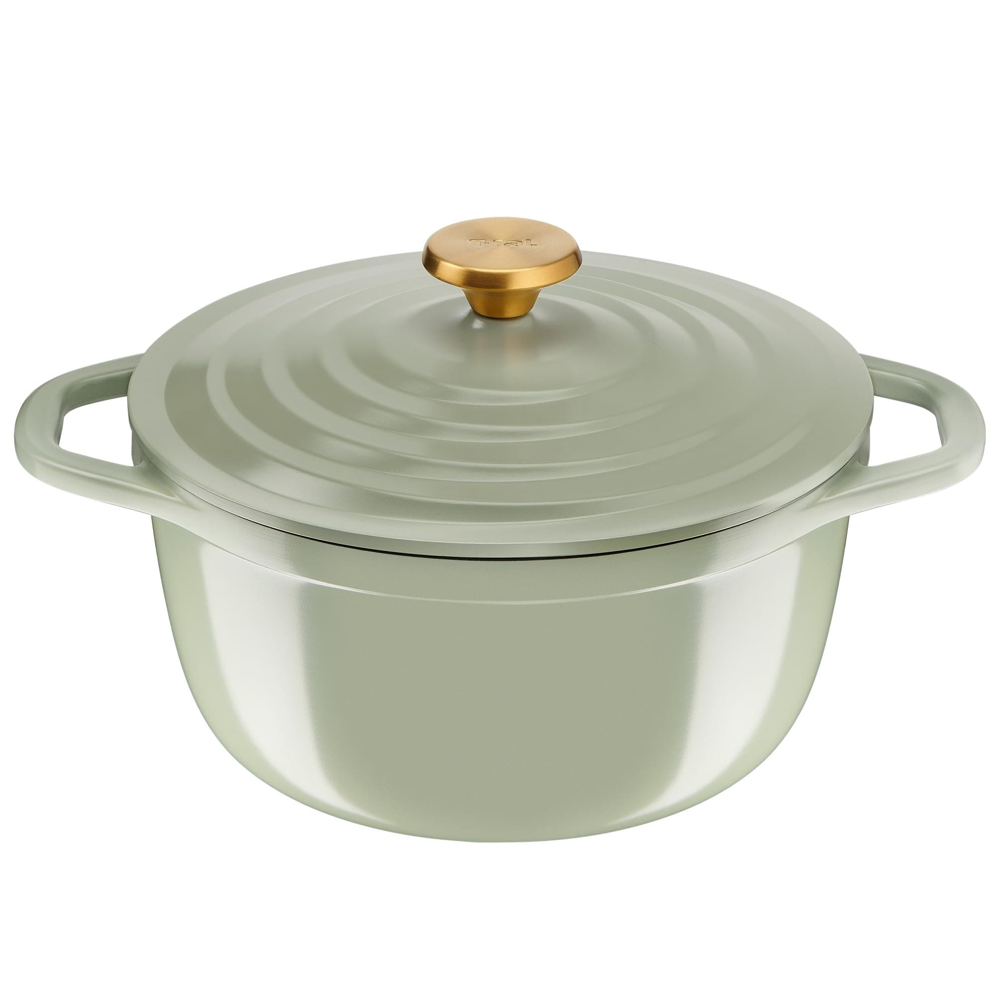 Tefal Cocotte en fonte d'aluminium 24cm, 4-5 personnes, Induction, Légère en fonte d'aluminium, Nettoyage facile, Revêtement céramique, Couvercle de condensation, Four, Air Soft Light E2664625