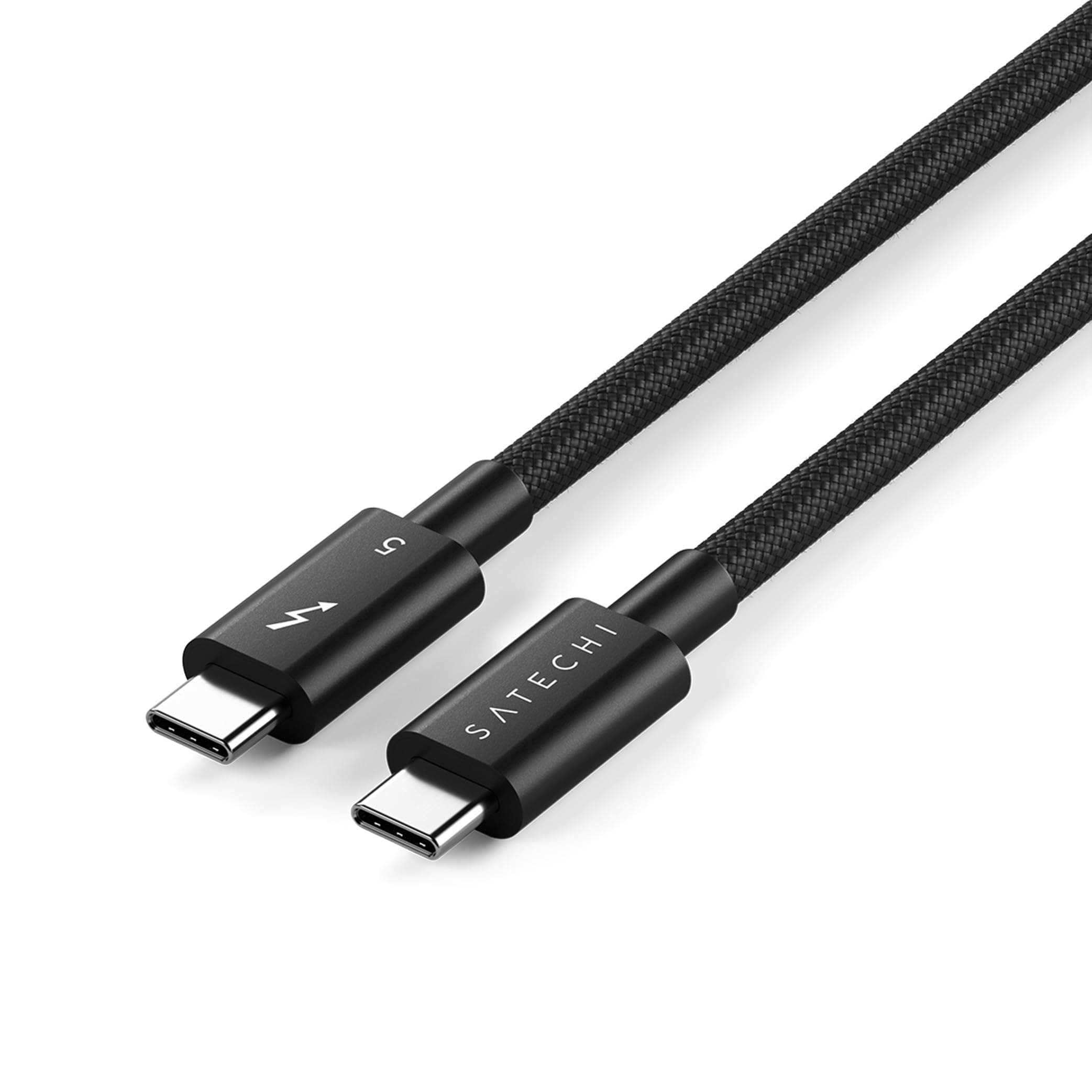 Satechi Câble Thunderbolt 5 Certifié 240W, Données 120Gb/s, Double 8K@60Hz, Triple 4K@144Hz, Câble Tressé Thunderbolt 5/4/3 USB-C pour MacBook Air & Pro, iPhone, PC Portable et Plus