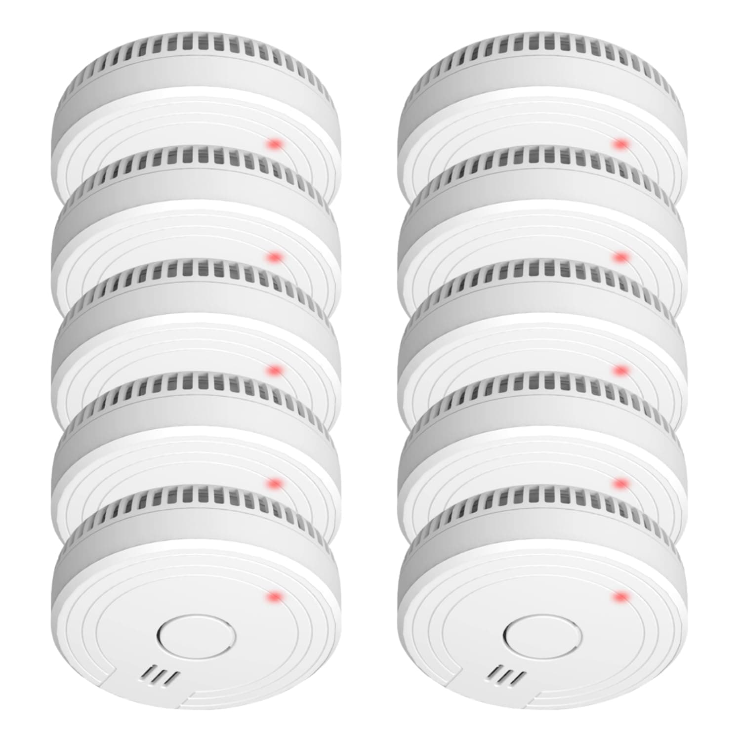 10-Pack ELRO FS1801 | Détecteur de fumée | Capteur 10 Ans | Conforme à la Norme européenne EN14604 | Blanc | 10 pièces
