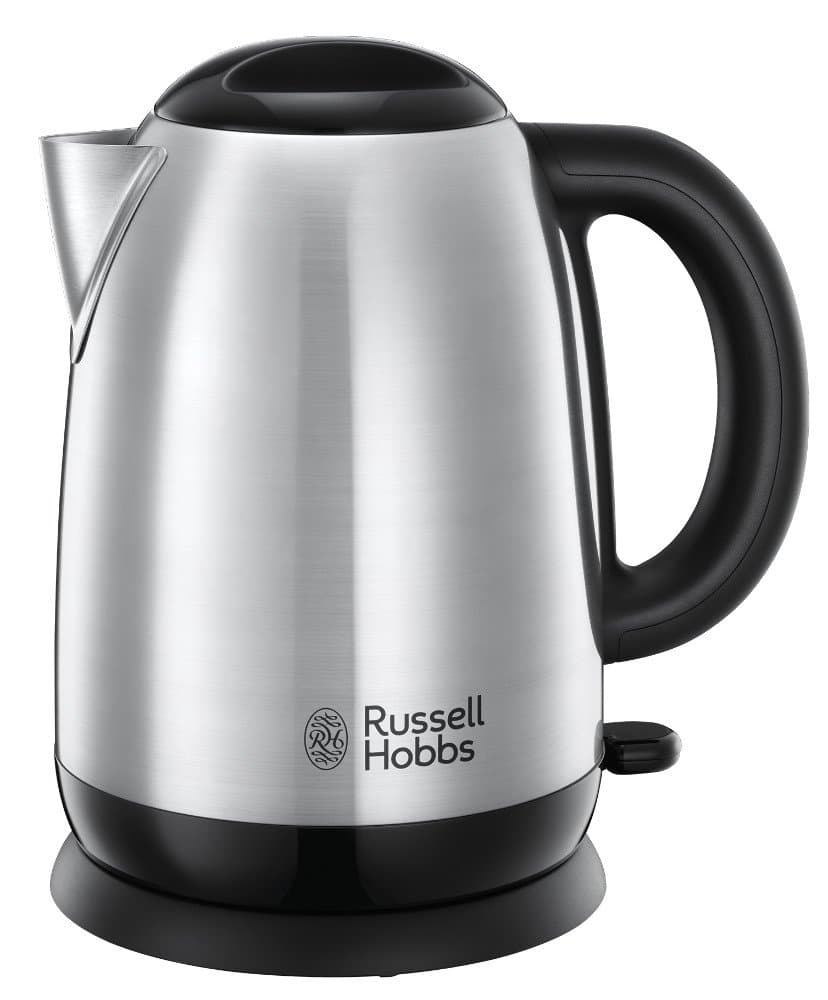 Russell Hobbs Bollitore Elettrico - 1,7 L, 2400 W - Acciaio Inox Satinato; Ebollizione Rapida; Filtro Anticalcare Rimovibile; Beccuccio, Indicatore Liv. di Riempimento, Adventure 23912-70