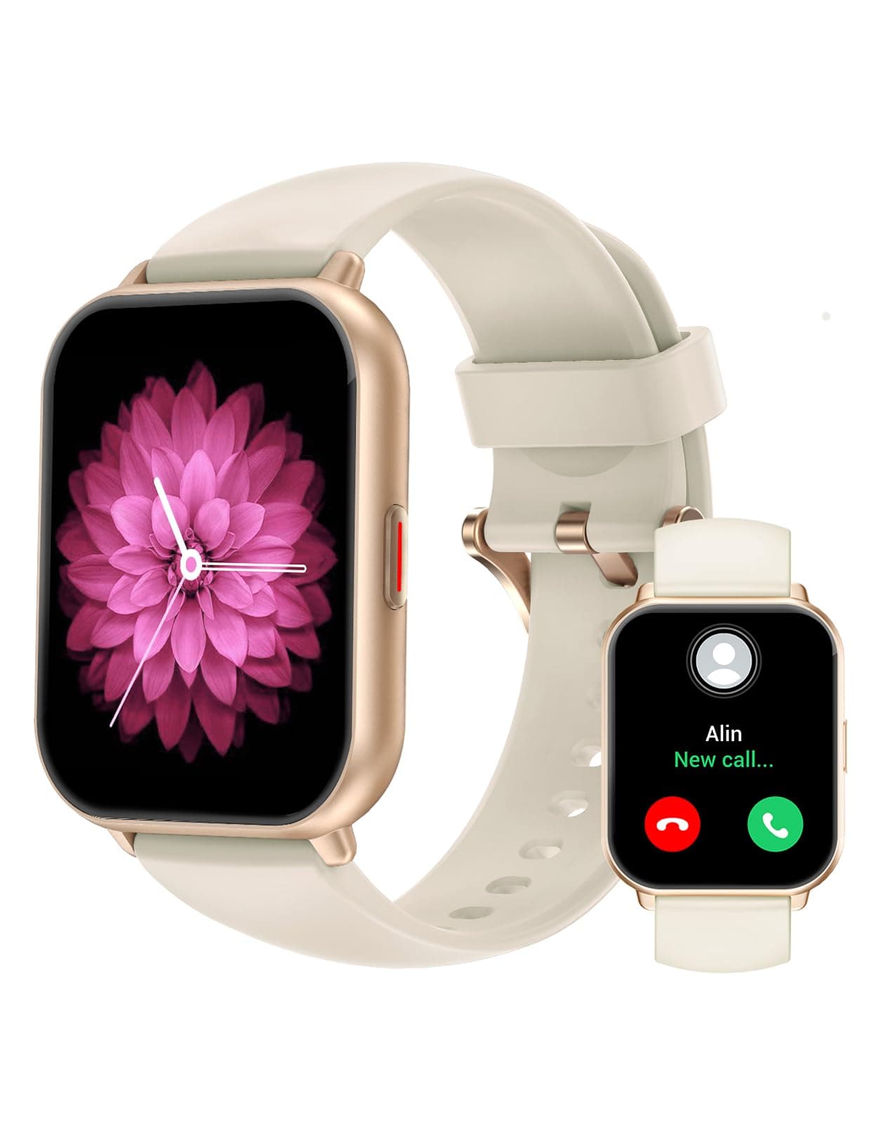 RUIMEN Smartwatch Uomo Donna Chiamate e Whatsapp Smart Watch Fitness Sportivo Impermeabile Orologio Smart Contapassi Cardiofrequenzimetro da polso Saturimetro per Android iOS Galassia