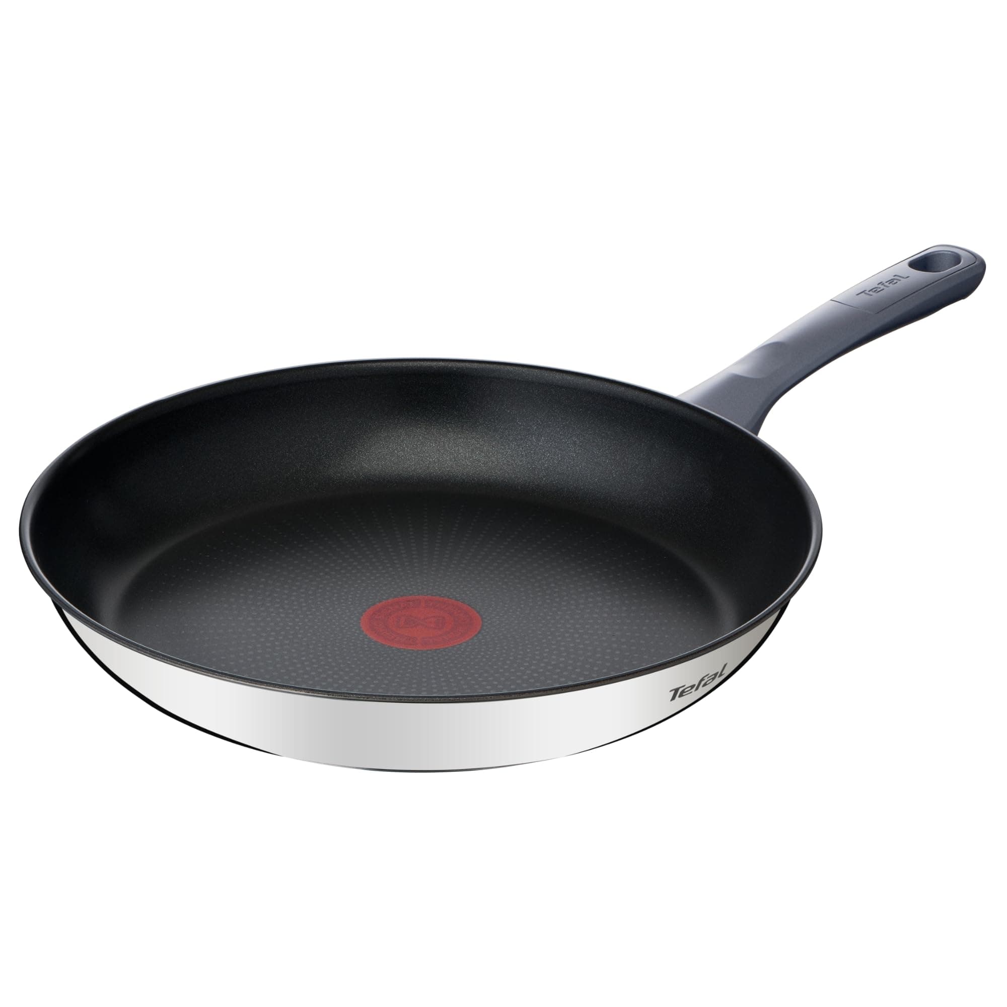 Tefal Daily Cook - Sartén de 30 cm, Apto inducción, antiadherente, revestimiento titanio, Thermo-signal, apto lavavajillas y horno, acero inoxidable