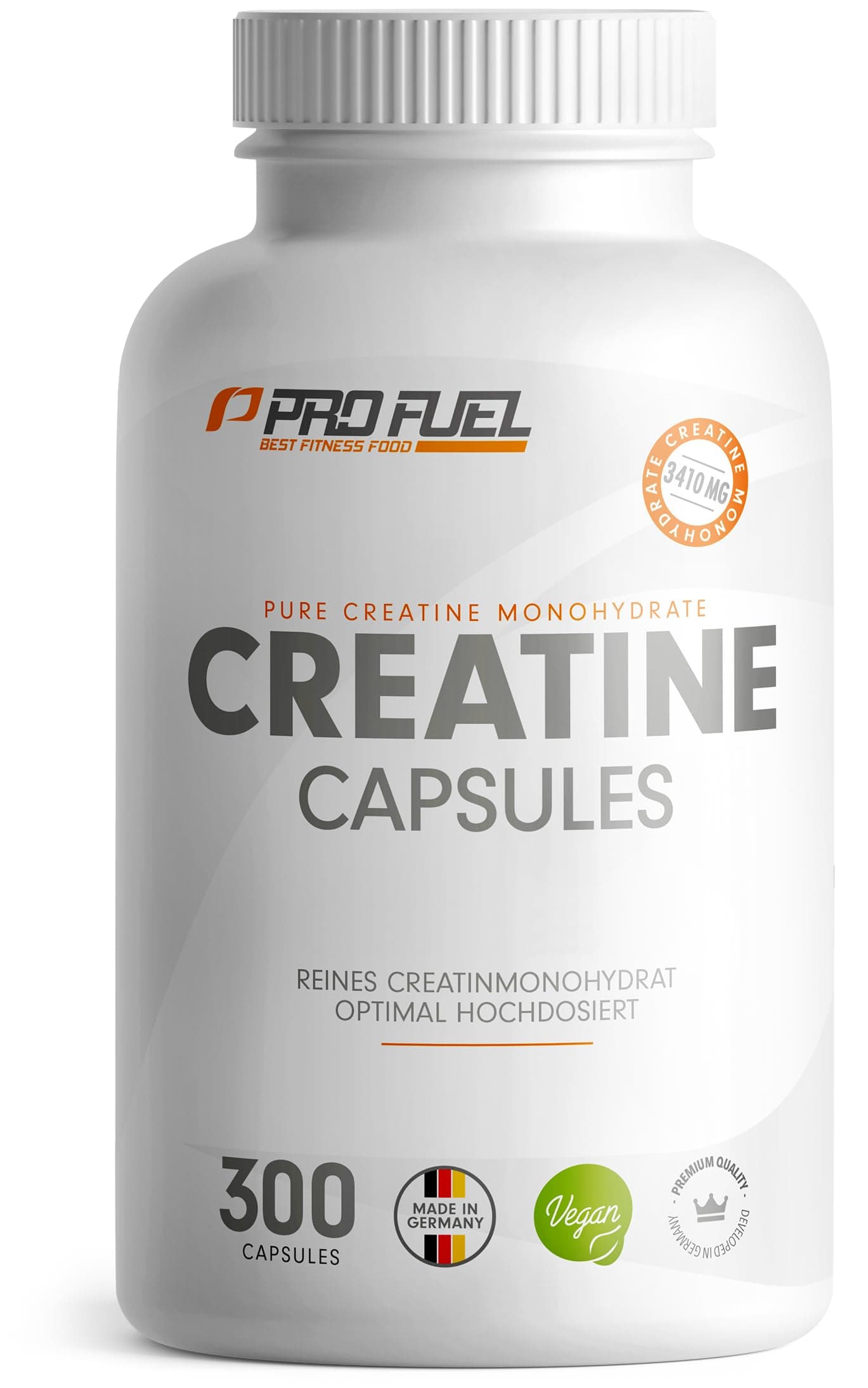 Creatin 5000 Giga Caps - 5000 mg Creatin pro Tag - hochdosierte Creatinkapseln mit 1137 mg Creatine-Monohydrate pro Kapsel - laborgeprüfte Kreatin-Monohydrat Kapseln - 100% vegan - 300x