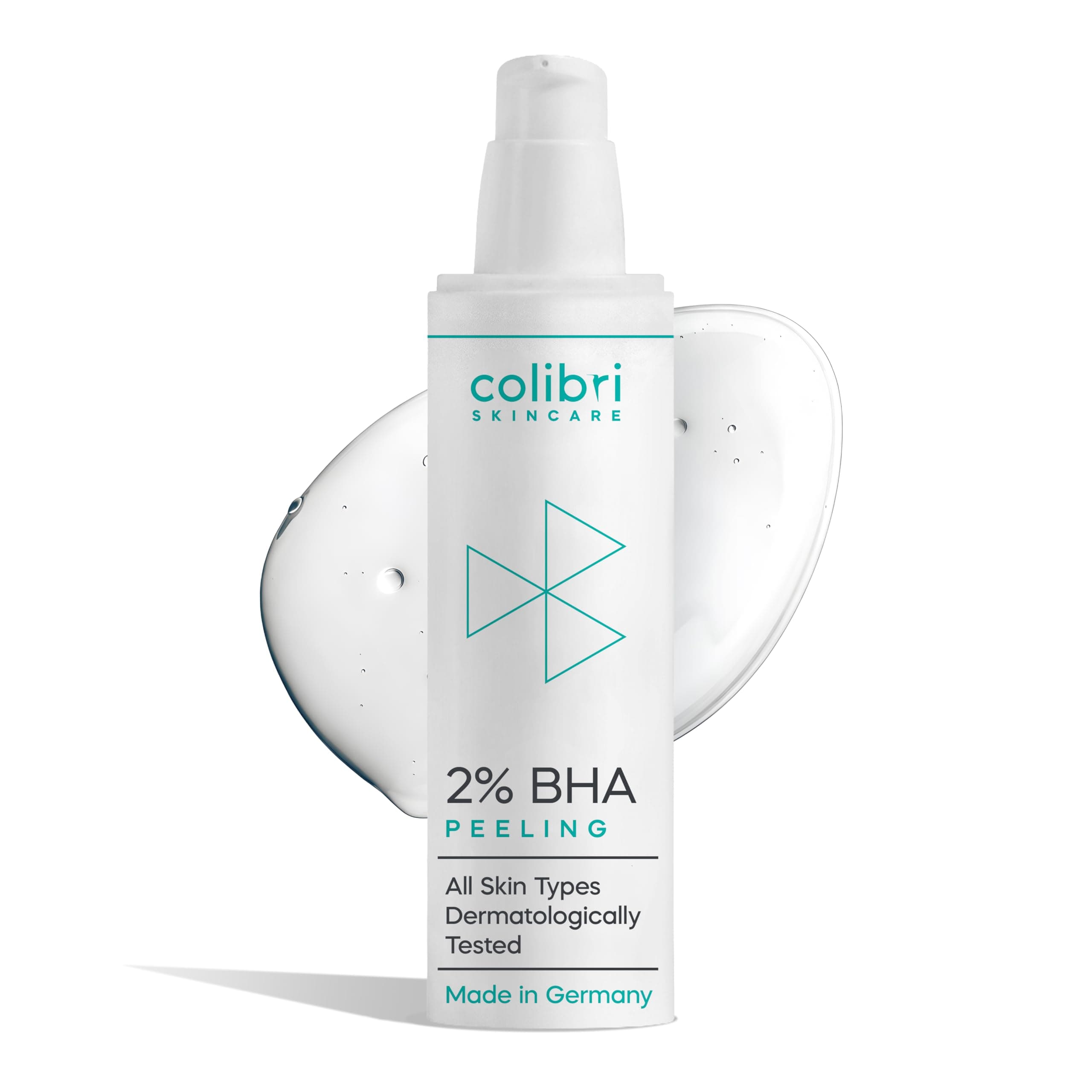 colibri skincare 2% BHA Peeling 100ml - Salicylsäure Peeling für alle Hauttypen - Chemisches Exfoliant für das Gesicht zur Minderung von Pickeln & Mitessern - hilft Poren zu verkleinern