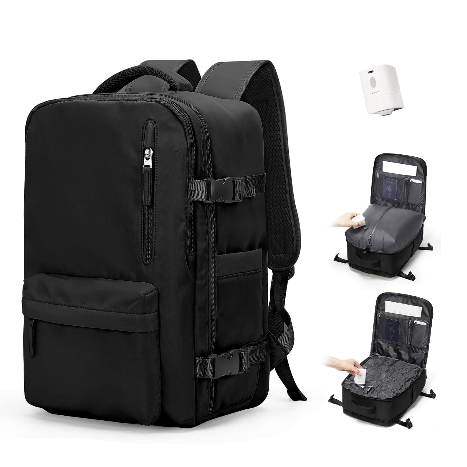 BJLFS Sac à dos Sous Vide Avec Pompe Ryanair 40x20x25 Sac à main Extensible Sac à Vide de Compression Portable Sac à dos de Voyage étanche avec système de compression scellé