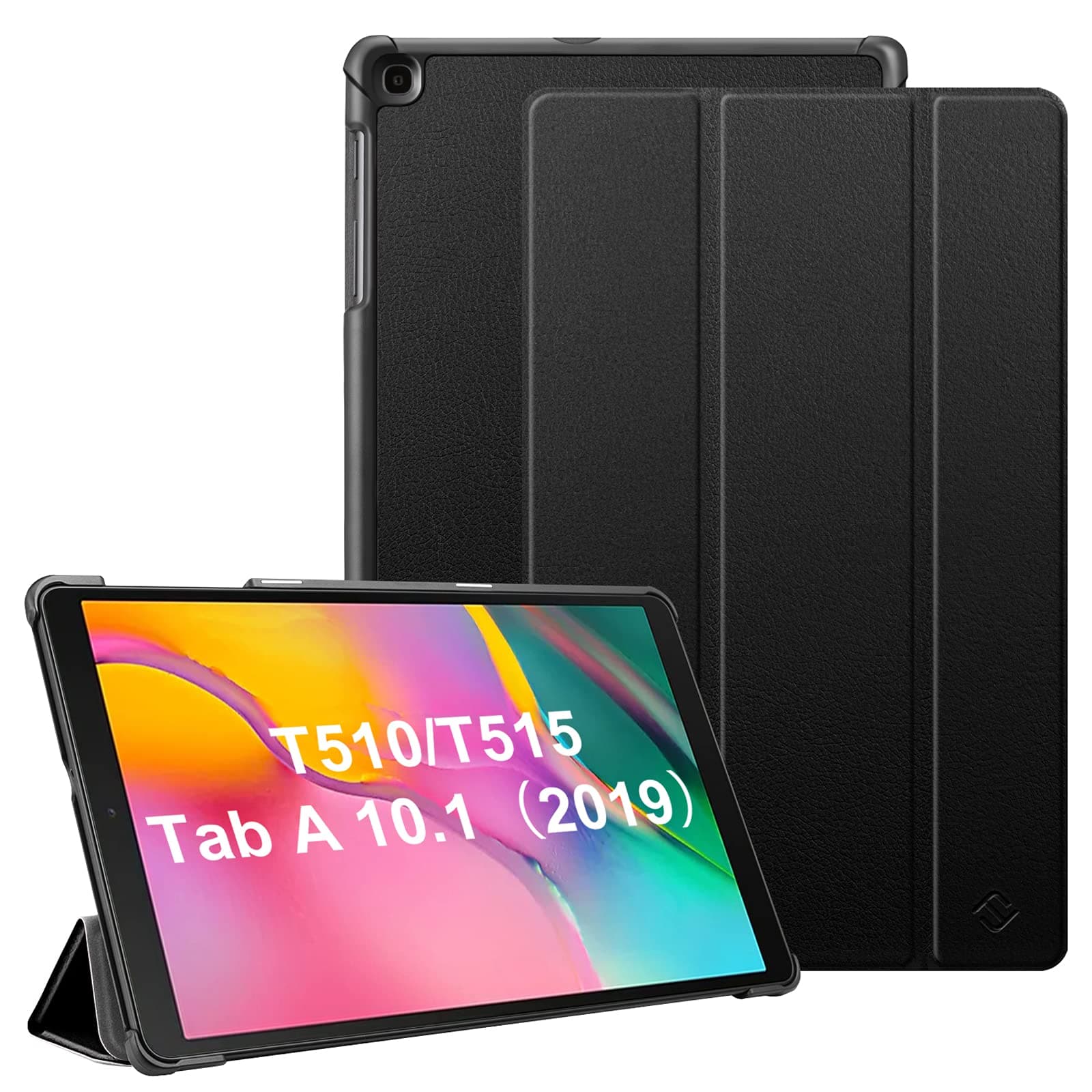 Fintie Hülle für Samsung Galaxy Tab A 10,1 T510/T515 2019 - Ultra Schlank Superleicht Kunstleder Schutzhülle Cover Case mit Standfunktion für Samsung Galaxy Tab A 10.1 Zoll 2019 Tablet, Schwarz