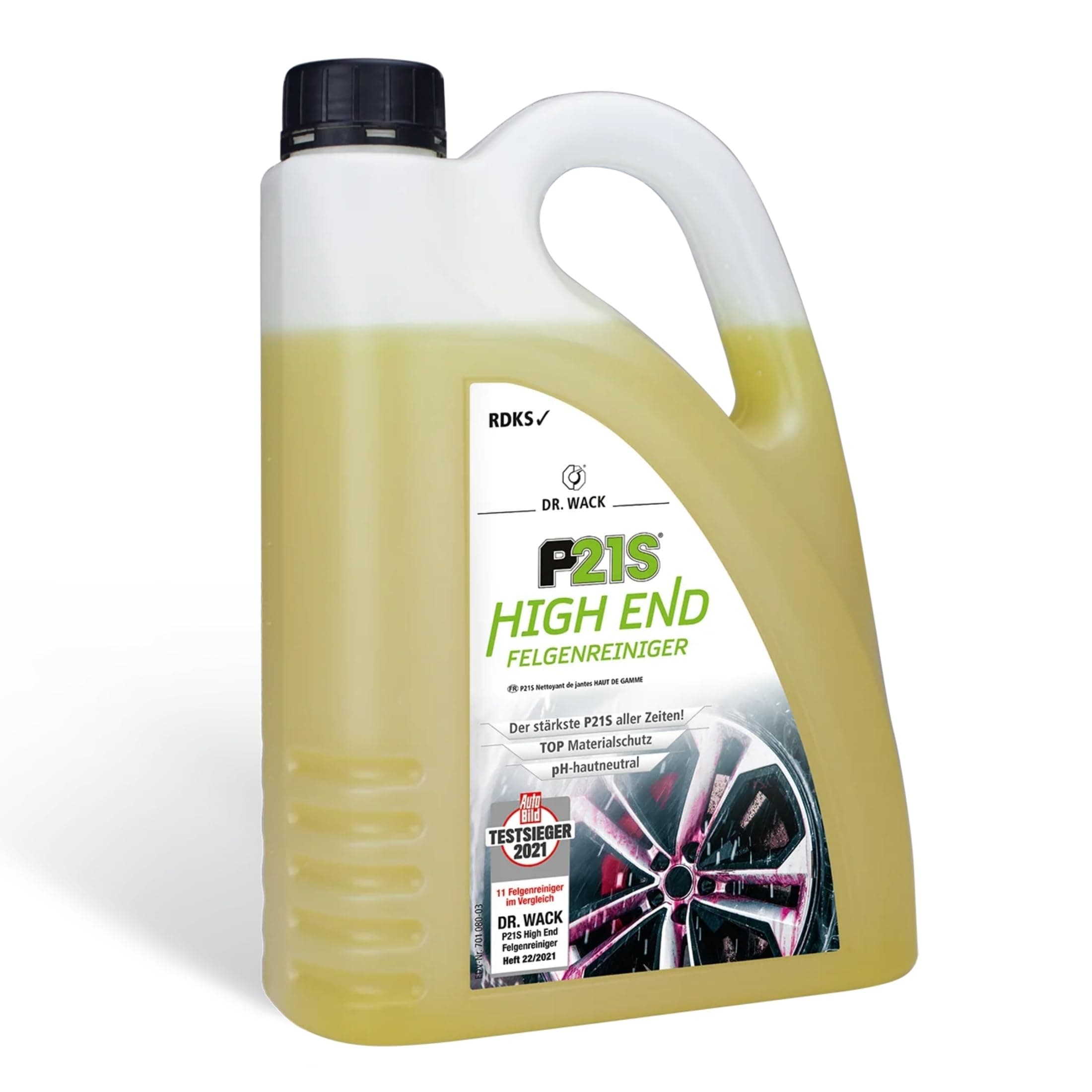 DR. WACK - P21S HIGH END Felgenreiniger 2 Liter - Felgen Spray mit Gel-Formel & Wirkindikator - Schnelle & schonende Reinigung - pH-hautneutral & biologisch abbaubar - Hochwertige Autopflege